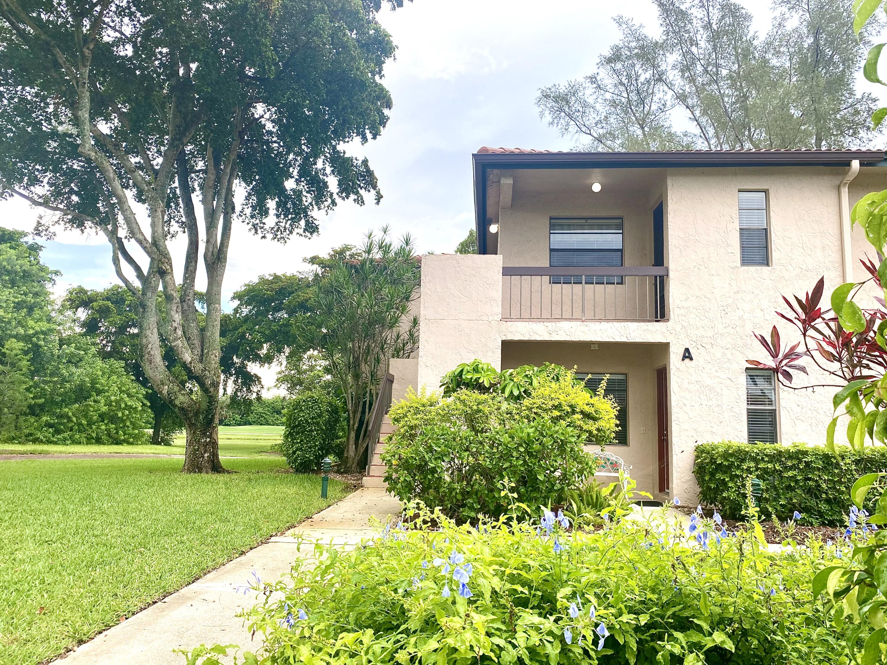 One of the most desired, gated 55+ communities Boca Raton has to offer! Larger, corner unit with astonishing tree lined, golf course views captured from the closed-in balcony, living room and 3rd Bedroom/Den/Office. Quiet and private location in community. Entire condo newly repainted. Newer kitchen appliances. HOA includes manned gate, management on site, community pools, clubhouse, basic cable and WiFi. Country Club membership available but not mandatory.  Great location close to highways, shops and several restaurants.