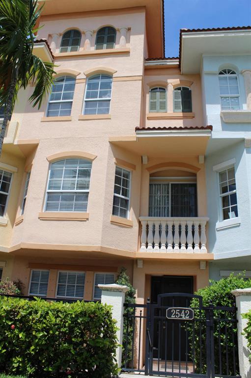 Beautiful townhome in the heart of Palm Beach Gardens. Unit features a two-car garage in addition to a private driveway with parking for two additional cars. Two large bedroom suites each with their own full bath and large walk-in closets. Laundry room with linen closet. Private first floor office/den/bedroom with full bath in hallway. Granite kitchen with large walk-in pantry, 42'' upgraded wood cabinets, stainless appliances. Unit is freshly painted. New laminate flooring installed in the bedrooms and hallway. New hot water heater. Newer A/C. Harbour Oaks is a gated community with night security, gated entrance, clubhouse, fitness center, social room. heated pool, hot tub, picnic area and children playground. Conveniently located to shopping, restaurants, I-95 and the beach.