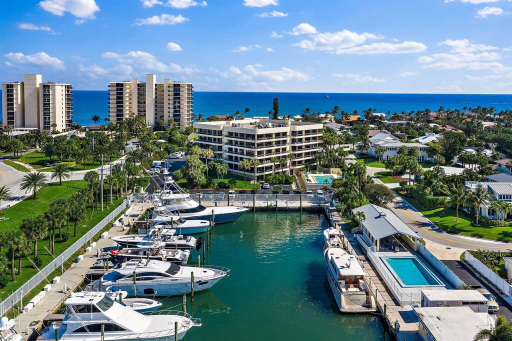 Beautiful location!  You'll never tire of the views, there is always something to watch. 4th floor unit looks out to Intracoastal, Jupiter Lighthouse, JIB Yacht Club & Marina, and south facing balcony has ocean views.  Enjoy sunsets over the lighthouse, or sunrise over the ocean. The JIB Club's location is unique in that to the South is Jupiter Inlet Colony a residential community and to the north is Jupiter Island.No condo on either side. A deeded path to the beach, a beautiful pool that gets afternoon sun. The unit is 2275 sf with glass on 2 sides of the unit, the natural light pours in. With 4 units on each floor, each gets a corner. Balcony runs the entire length of the unit.  Well designed floor plan, feels like a home! All impact glass, 3 large bedrooms, 2.5 baths -it's a real jewe
