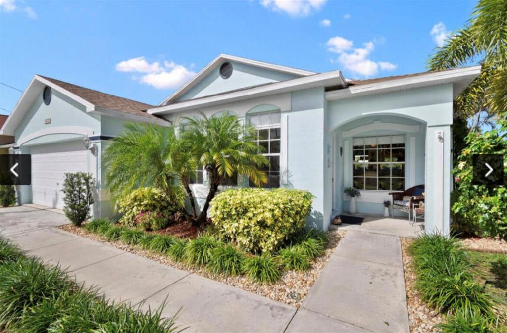 Open house cancelled. Now under contract but will take backup. This immaculately cared for 3 bedroom, 2 bath home with 2 car garage is light, bright and open - shows like new with lots of hidden extras. It boasts volume ceilings throughout, updated bathrooms, granite and quartz countertops , stainless steel appliances, porcelain wood plank tile floors, beautifully landscaped with zoned/automated sprinkler system for easy care. The inside of the home was just painted in 2023 and the exterior of the home was painted in early 2022, new roof in 2018, extra insulation/radiant barrier in the attic, new AC ducts and AC in late 2018 with Fresh Air UV lighting, R.O. water filtration in the kitchen, upgraded closet doors and handles.