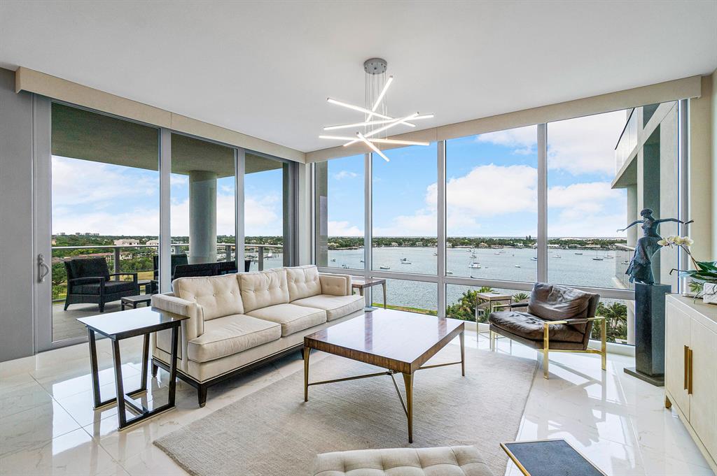 This contemporary 10th floor Water Club condo offers mesmerizing panoramic views of the intracoastal and ocean, and a country club lifestyle without the headaches and fees. Located in a highly sought-after pet-friendly building, 1 Water Club Way 1001-N features custom flooring throughout the unit complimented by numerous upgrades, tankless water heater, state of the art fixtures, upgraded appliances and custom closets throughout. The open floor plan boasts views of the water from every room, floor-to-ceiling windows and doors, and two spacious terraces to enjoy the serene atmosphere and beautiful sunrises and sunsets. Enjoy unmatched, club-like amenities including a private elevator entrance to the spacious foyer, guest suites, three pools, two exercise rooms, pickle ball courts, 24-hour manned gated security and more.
Centrally located with a golf course across the street, Water Club residents have everything at their fingertips to enjoy the best that Palm Beach has to offer. With designer finishes throughout, don't miss this meticulously maintained, move-in ready home at Water Club