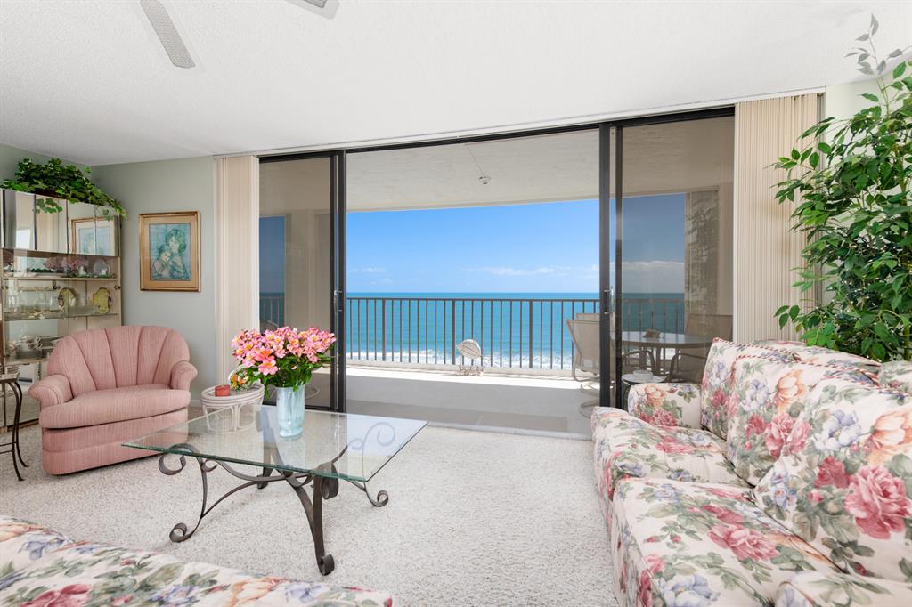 Striking Ocean Views as soon as you enter this spacious unit.   Primary and 2nd bedroom are Ocean Front.   Enjoy  your morning coffee and view the sunrise from your balcony.   Features include a split floor plan, laundry room and  garage-port.  Gated and active community with all the amenities you could want!  Call me today for a private showing. Room Sizes are approximate/subject to error.