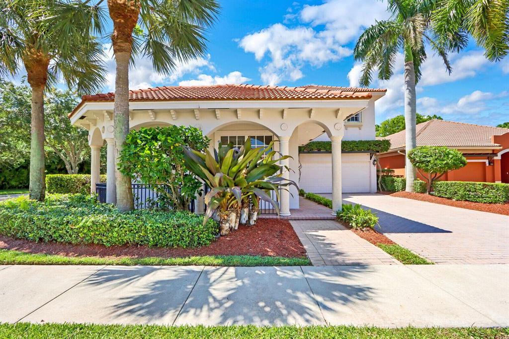 Five bedrooms (Including private GUEST HOUSE) Courtyard Home. Brand new kitchen, quartz countertops, all new Stainless Steel appliances. New Washer/Dryer, Diamond Brite pool finish. Freshly painted, new carpet, all new lighting fixtures and LED lights. Plantation shutters and wood blinds throughout. All closets w/ built ins. Accordion hurricane shutters for second floor windows and patio slider. The HVAC was replaced in 2020 for all 3 Zones. (Upstairs, downstairs and guest house.) Updated guest house ready for Mother- in-law or favorite guest. Clubhouse features Playground, Pool, Tennis. Close to A-rated schools, close to shopping, beaches, dog park. Family-friendly community!