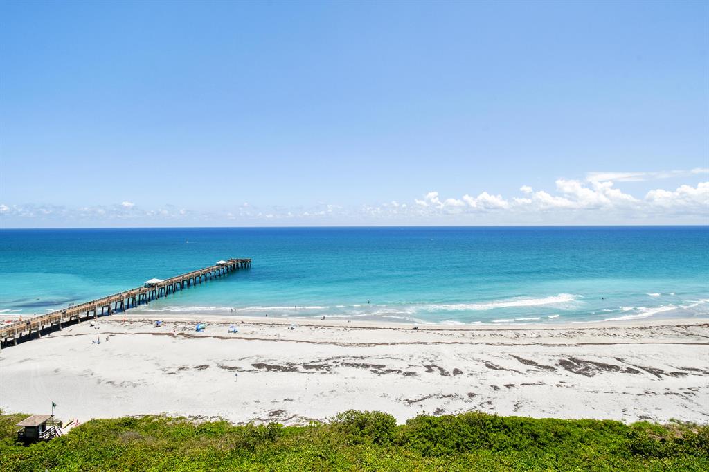 Beautiful unit. Amazing 11th floor  Remarkable Ocean views including the Juno Pier. Direct, Ocean-East facing views from Breakfast room, Living, & Master Bedroom. Sunset from the back 2 Bedrooms & Terrace. Elevators take you to your private Foyer where you can enter thru double entry doors. Baltic Model 3 Bedrooms, plus a media room/den. Porcelain Tile thru-out the unit. The 750 Building has the Concierge, Heated Outdoor Pool, Media room, Library,  Billiards, Card Room & Gym w/ showers & saunas in Men's & Women's locker rooms. Lrg & Smaller social rooms, Conference rooms & Small Business center.  For all the dog lovers 2dogs up to 50lb they also have a dog park. 2 Garage Parking spaces #27 & 155. Storage cage #23. Occupancy on or before Mid August. Showings must be cleared w/ agent & gat