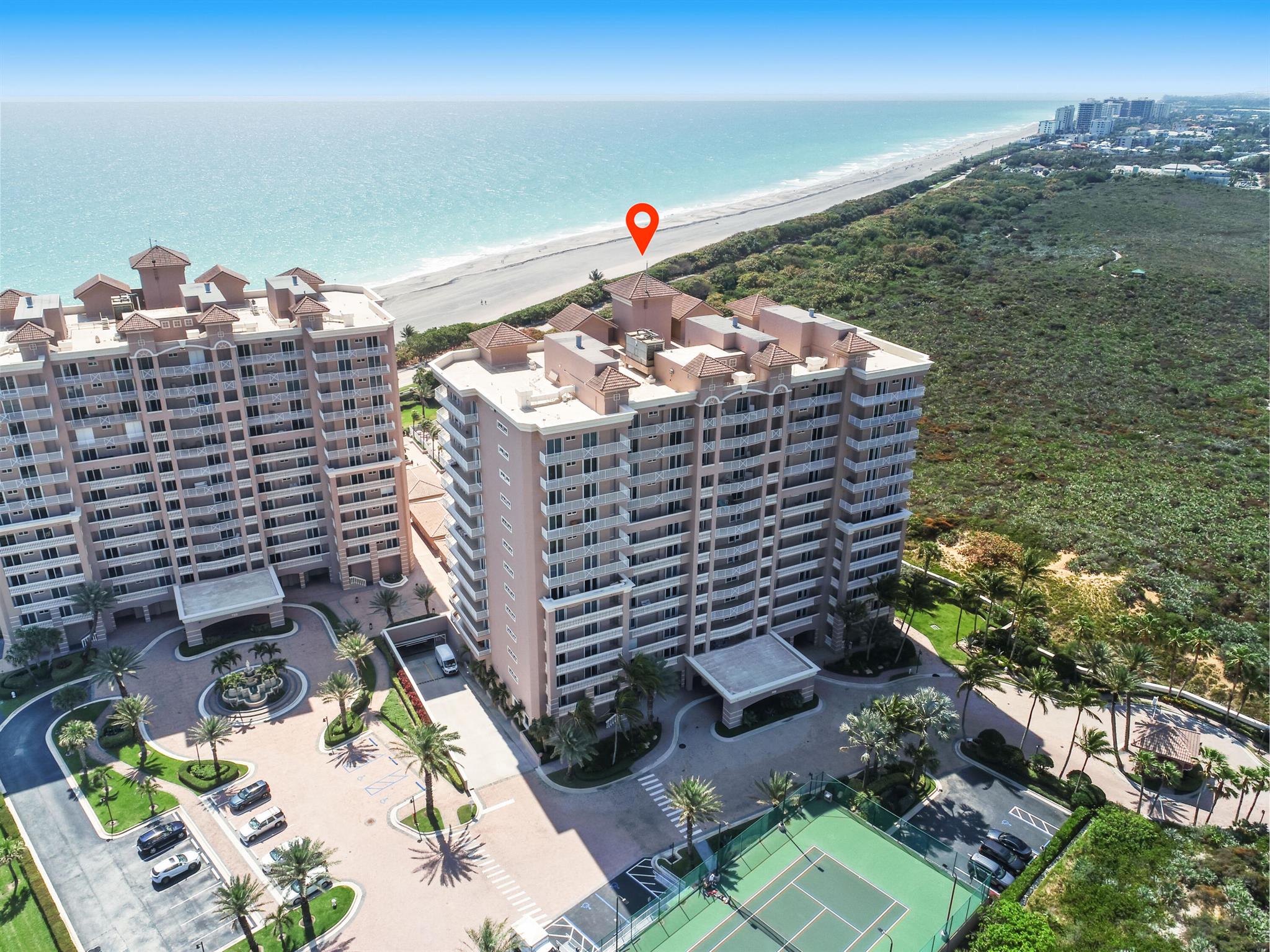 YOUR TURQUOISE BLUE WATER VIEWS ARE SPECTACULAR IN THIS SPACIOUS 10TH FLOOR  OASIS  AS YOU TAKE YOUR PRIVATE ELEVATOR TO YOUR FOYER WITH DOUBLE DOOR ENTRY AND YOU WON'T BE DISAPPOINTED. THE MAJESTIC VIEWS STRETCH EAST AND SOUTHEAST, CAPTURING  JUNO BEACH AND PROCTECTED PRESERVE THAT CAN NEVER BE BUILT UPON, FOR YOUR TOTAL PRIVACY.  OVERSIZED EAST BALCONY FOR SUNRISE, AND  WEST SUNSET VIEWS.  YOUR 3 BEDROOM... AMENITIES3 BATH HOME OFFERS, A BUILT IN BAR, BREAKFAST AREA, DINING ROOMKITCHEN, DEN/OFFICE AND A PRIVATE POOL/BEACH CABANA WITHA SITTING ROOM KITCHENETE AND PRIVATE BATH FOR YOUR ENJOYMENTTHIS BRING THE TOTAL ESTIMATED SQ FOOTAGE OF UNIT AND CABANATO APPROXIMATELY  3,400  WITH BALCONIES.  FLOOR PLAN IS ATTACHEDPROFESSIONAL PHOTOS COMING SOON.  PARKING SPACE # 150  &  80