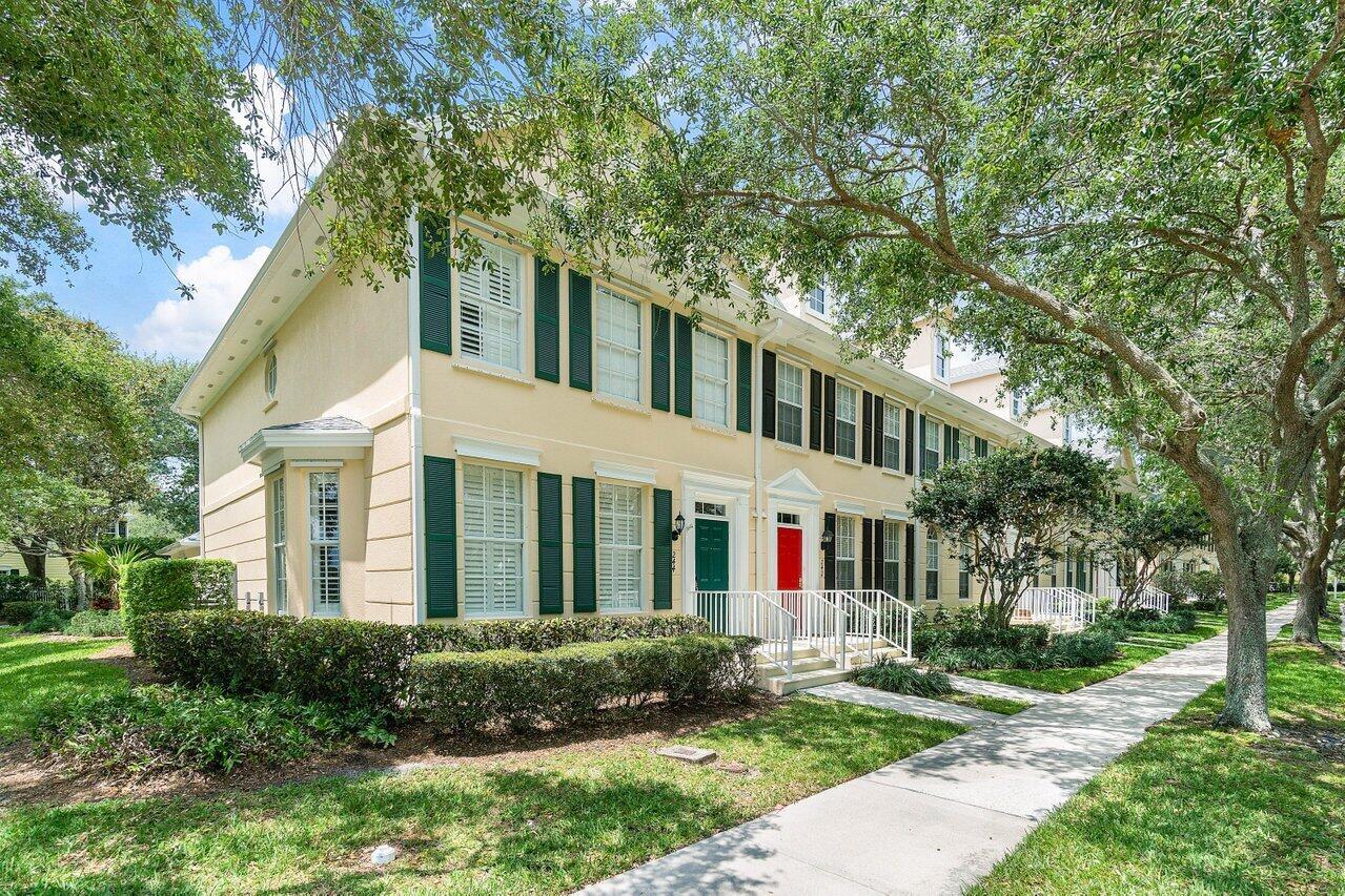 This exquisitely updated, modern, and ready to move in corner unit townhome is located in the Island of Abacoa.  With a 2020 roof and brand new AC, this townhome has top of the line finishes such as electric shades and Sonos system in both the living room & master bedroom, Nest thermostat, plantation shutters throughout, stainless steel appliances with a double oven, new refrigerator & dishwasher , and engineered wood flooring throughout (no carpet!).  Walk out to your completely turfed patio, perfect for children and entertaining as well as a 2-car garage. Location is key, as you are STEPS away from the community park, pool, and Golf Club.