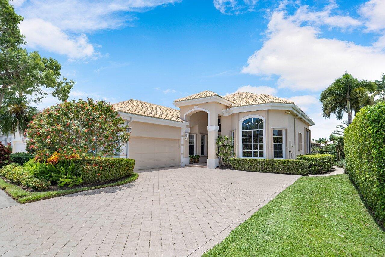 One of the BEST locations in BallenIsles with amazing sunset views overlooking South golf course and lake. Oversized yard is home to a contemporary pool with lap lane, screened dining area and plenty of open air space to enjoy the Florida sunshine. This spacious 3 bedroom 3 bath home provides a wonderful area to entertain. Enjoy a short walk to clubhouse and fitness center. These original owners have taken pride in the upkeep of this beautiful home with a new roof in 2016, pool redone in 2019,  A/C in 2021 and full house hurricane protection. See Feature Sheet in document section. Two car garage has additional space to store your golf cart! All this and extra in-house storage, too! This very special home must be seen to be appreciated! Showings begin on June 6 from 12-3 PM.