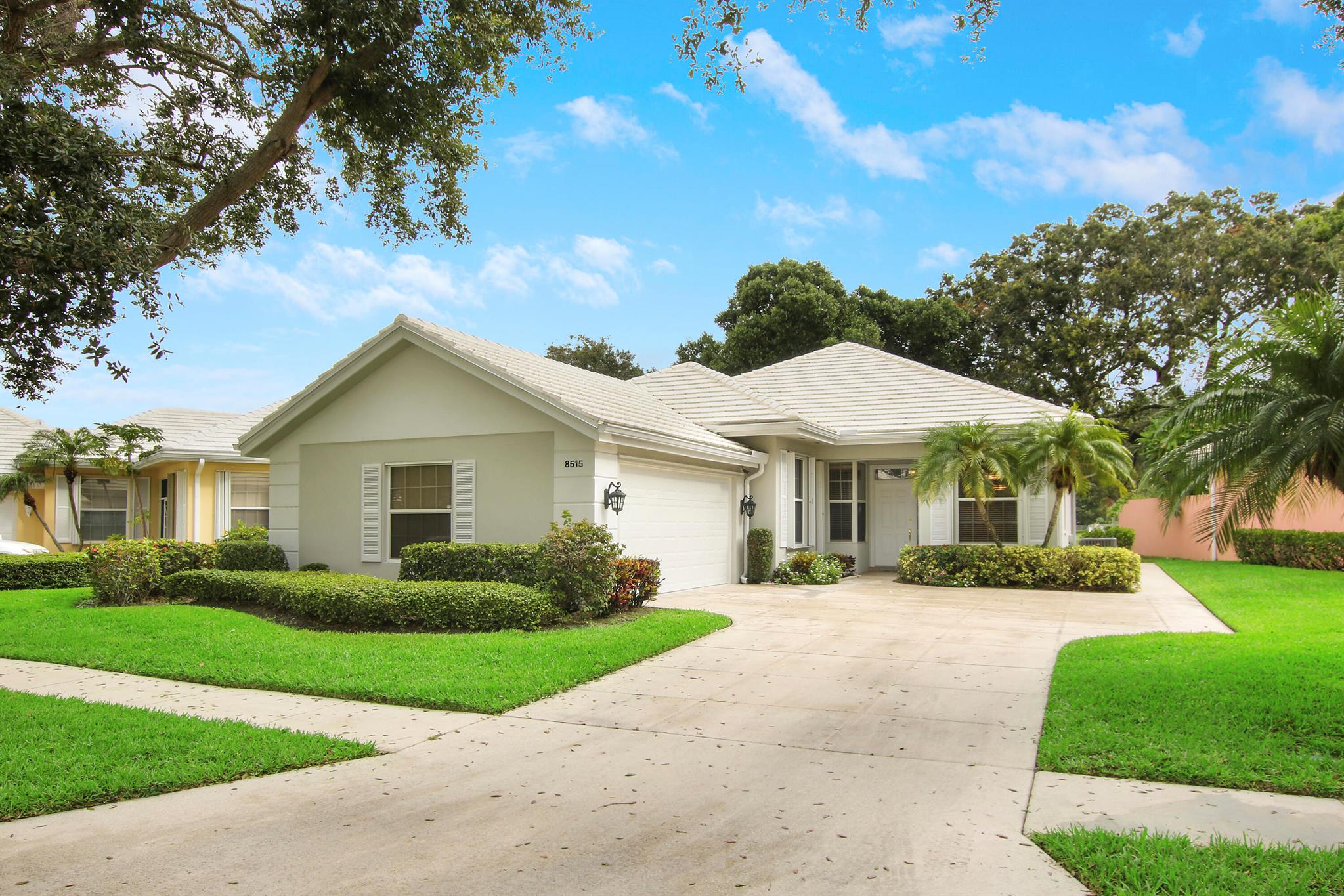 Welcome to your beautiful Lakefront Home!!  This stunning 3bed/2bath home is nestled in the heart of Palm Beach Gardens.  This exquisite property offers an idyllic waterfront lifestyle, where captivating views and serene surroundings create an ambiance of tranquility and natural beauty.  After entering the gated community and approaching the property, you'll be captivated by its curb appeal and meticulously maintained landscaping.  The freshly painted exterior boasts a combination of classic architectural elements and contemporary design, showcasing the property's unique charm. Step inside, and you'll be greeted by all the natural light and gorgeous views of the lake.  The residence features multiple living spaces, including a formal dining room and cozy living room with high ceilings. The 3 bedrooms are generously sized, featuring ample closet space and large windows that fill the rooms with natural light. In the 2-car garage, you will find built-in cabinets and workbench! Move right in and don't lift a finger, this beautiful home is being sold Furnished. New Roof 2018. New HVAC 2022. New Garage Door 2019. Schedule an appointment today, before its too late!