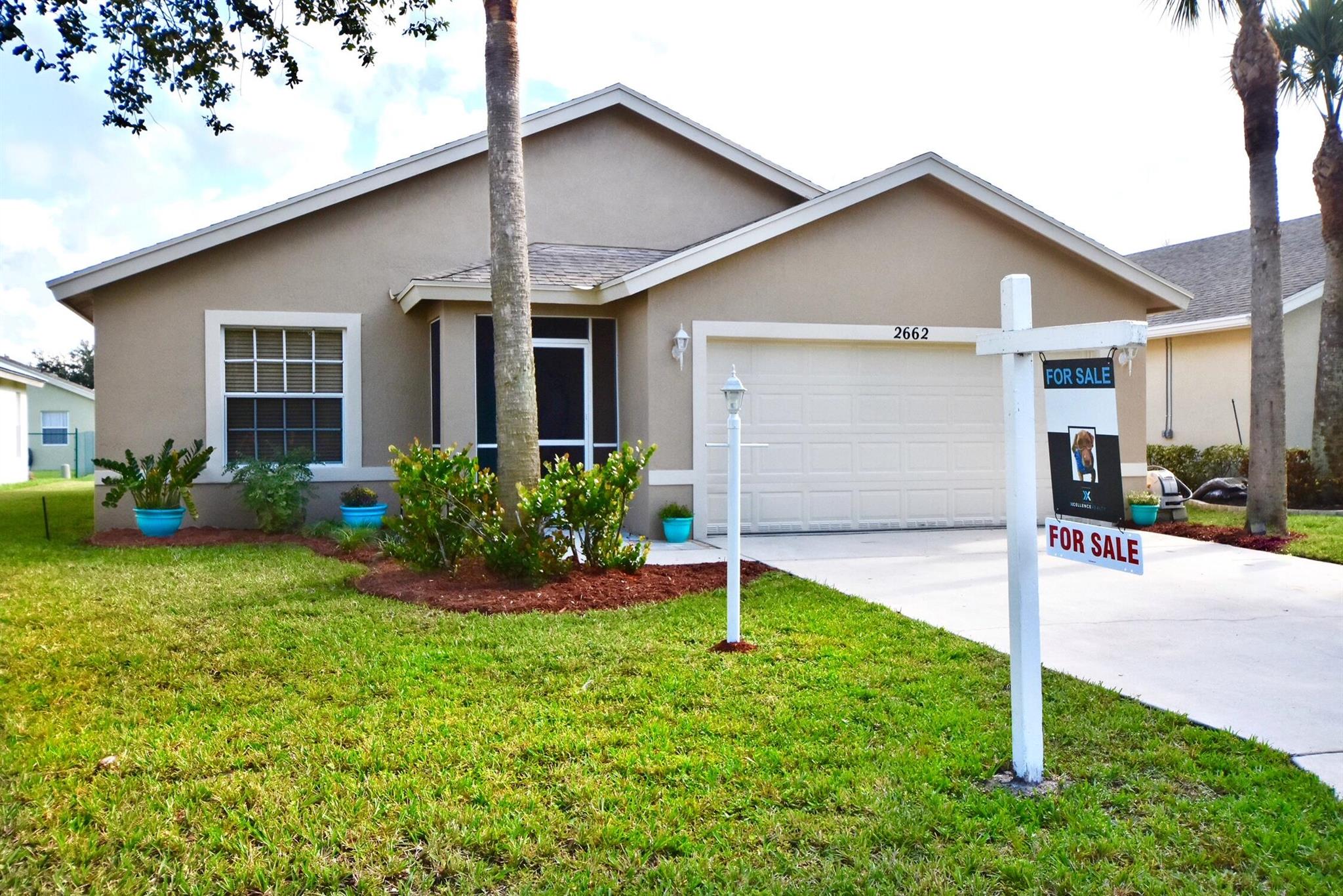 $10,000 credit at close. to buyer. River Forest is friendliest community in Martin County. We welcome All Ages, trucks, golf carts & large dogs of all breeds. Beautiful Home in boating resort community w/low HOA fees. Desirable OPEN SPACIOUS FLOORPLAN. Just painted light & bright. Kitchen w/Corian Countertops, 42' Cabinets, SS Appliances, Double Oven. AC 2018, Water Heater 2017. Large backyard has room for a pool. Generator Hook-up in garage, Home constructed of solid concrete, on peaceful dead-end street, no homes across street. HOA fee 165 a month includes basic cable, HS internet, Clubhouse w/heated lap pool,workout rm,party rm.Great Schools: Crystal Lake has pre-K program, South Fork has IB Program. RV/boat storage $30/month, community boat ramp in St lucie river, leads to Ocean.