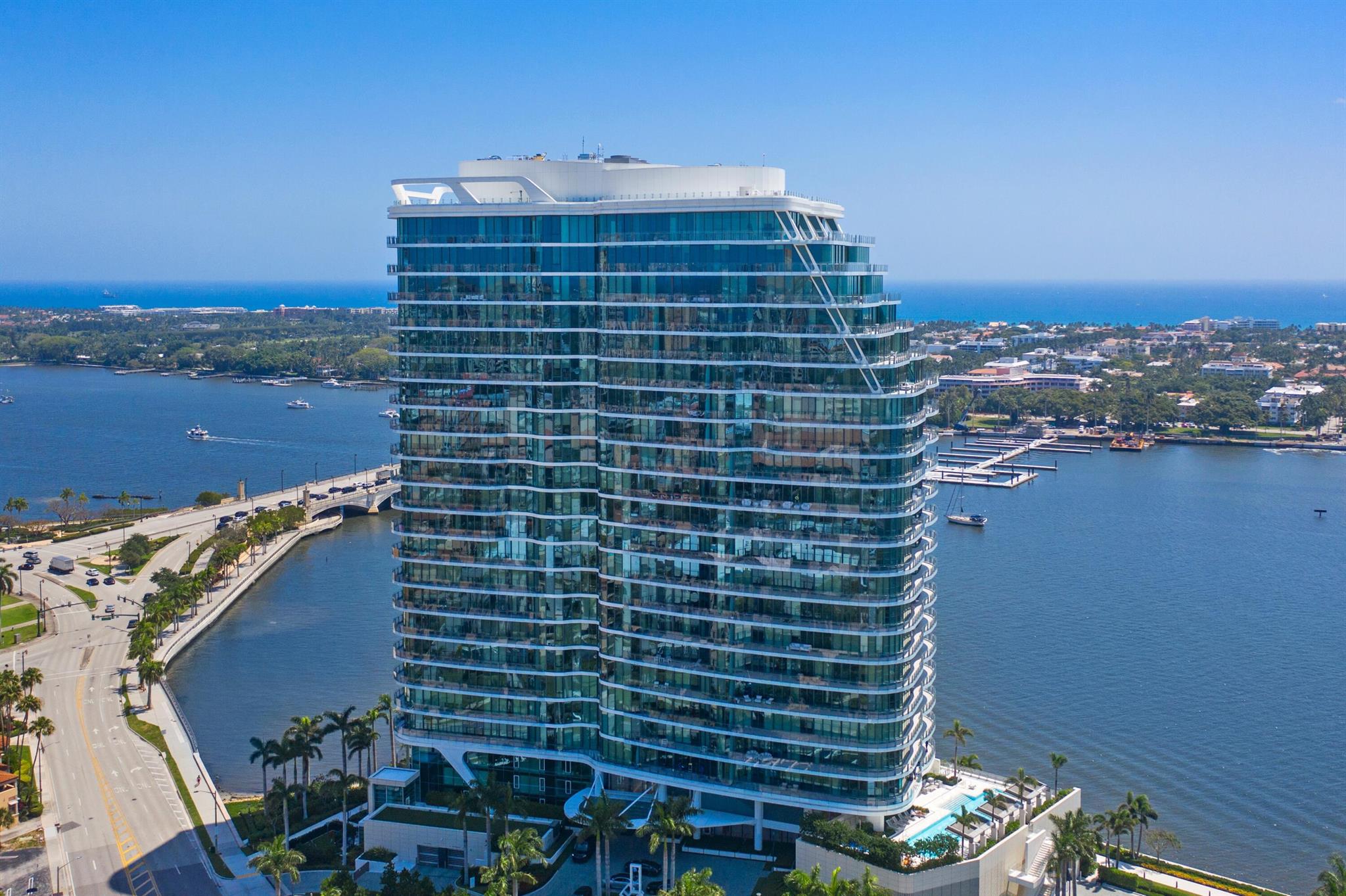 The Bristol stands proudly as a prestigious landmark in the heart of Downtown West Palm Beach, showcasing itself as an architectural masterpiece that seamlessly fuses sleek modern design with timeless elegance. This exclusive 3 bedroom, 3.5 bathroom condominium epitomizes panoramic ocean views, lavish interior finishes, and an unwavering commitment to detail. Top-tier Chef's kitchen with Gaggenau appliances and Italian marble flooring, ensuring a premium living experience. The Bristol is also dedicated to delivering round-the-clock services, guaranteeing an unparalleled lifestyle. Revel in the convenience of 24-hour concierge service, access to a well-appointed fitness center, a private salon and the prestige of communal spaces designed for the most discerning residents.