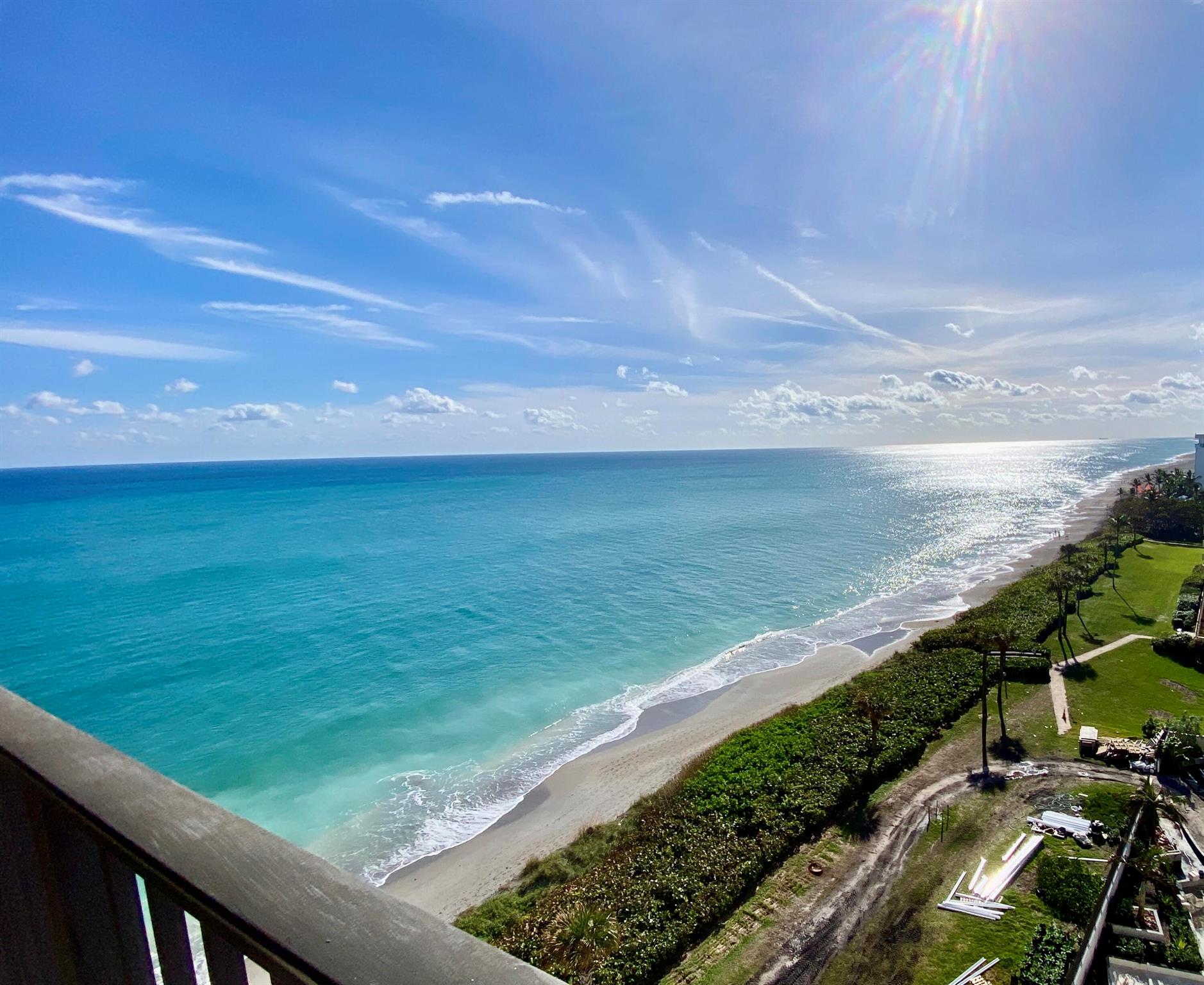 Unparalleled end unit! Completely renovated 2021 w/multiple balconies. White marble floors, neutral colors, crown molding, gorgeous stone selections in the kitchen & baths, frameless glass shower door, built in closets, New Bosch AC '23. Ocean Trail is a unique oceanfront condo community sitting directly on the sand overlooking the blue ocean, Jupiter Inlet & Juno Beach Pier. The gated community nestled between the Atlantic Ocean & a salt water estuary. This end unit condos features 2 bedroom, 2 bath with 1270 square feet. The open air balconies allow residence to enjoy the ocean breezes and take in the beautiful views. There is access to community pools, tennis courts, fitness centers and a short walk to the Jupiter Inlet, Carlin Park, and Dubois Park located just outside the gate.