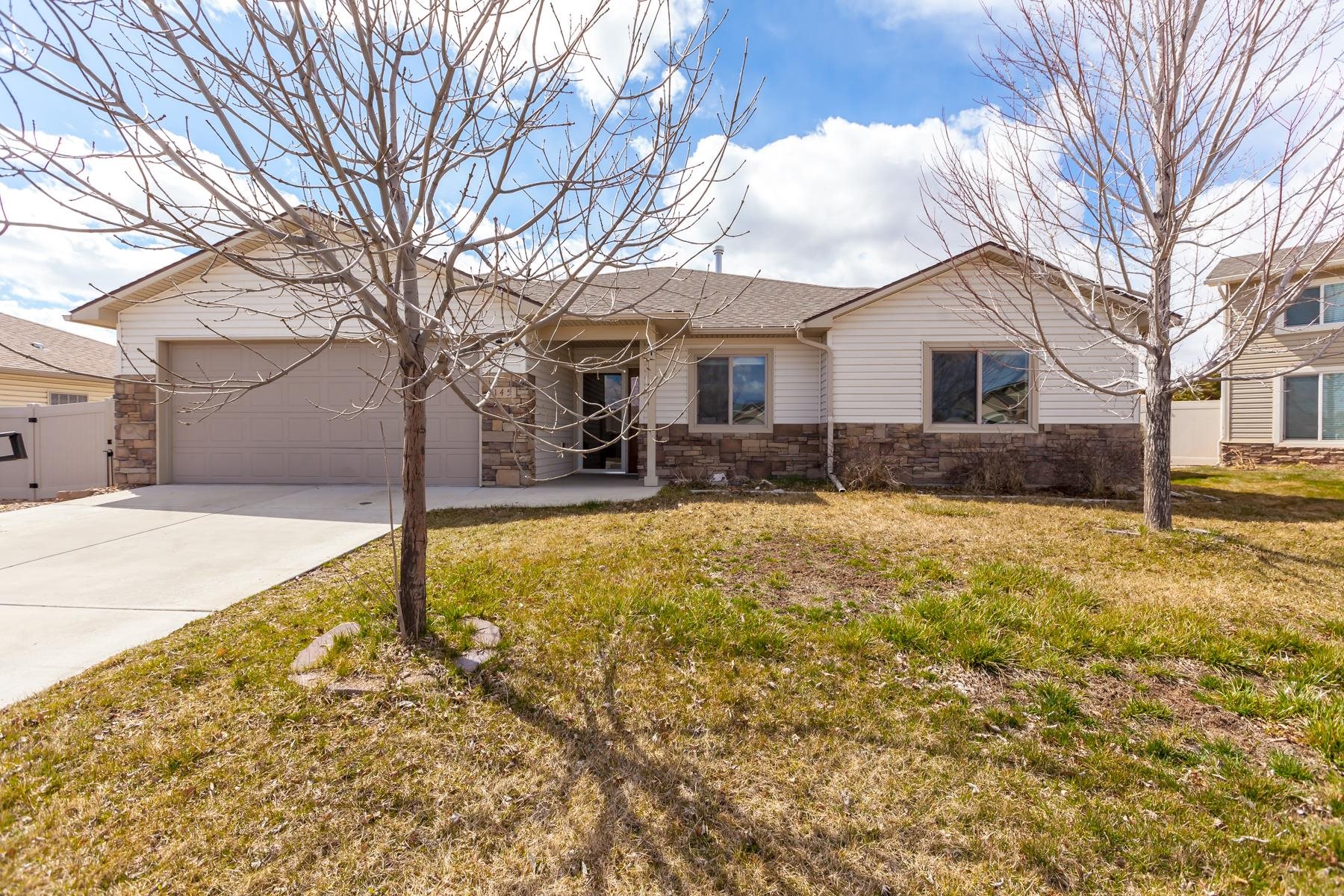 Beautiful open floor plan with spacious light filled rooms. On a quiet Cul-de-sac, close to schools, medical facility and downtown Fruita fun! 4th Bedroom would make a great home office. Spacious Primary bedroom has stand-alone electric fireplace with blower, generous 5 piece Primary bath with 2 walk-in closets, walk-in shower and large soaking tub. Plenty of RV parking in the side yard 12x46.  Upgraded Ceiling Fans, Luxury Vinyl Plank Flooring, all matching Samsung Stainless Steel appliances including refrigerator & washer/dryer all new in the last year. Lux brand programmable thermostat. Rinnai tankless water heater. You need to see this home today! Energy Star Rating of 55 HERS, 5 star rating of 85-71 energy efficiency. World famous mountain biking trails, Community Rec. Center, festivals and great living. USDA Rural Housing Eligible.