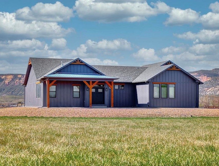 Welcome to a beautiful NEW home located on 7 acres featuring a 3 bed, 3 bath new construction 1991sqft and a 900' studio style Barndominium and NO HOA! Located just ten minutes from the Mesa Mall, hospitals, and other amenities with great views of the Colorado National Monument, Grand Mesa and the Bookcliffs!   The farmhouse features multiple master suites and a new kitchen which includes a 42"built in refrigerator, 48" gas range top & hood, 30" double oven, and Bosch dishwasher. The Barn is fully livable! With air conditioning, radiant heating, full kitchen (W/Mini fridge/freezer), and space for dining table, The Barn is perfect for guests, in-laws, or caretakers! Attached to the living space is a 6 car barn/garage/shop. The 24' electric entry gate comes with an opener as does the 2 car garage. There are 2 separate septic systems, underground electric and water lines, RV hookups, and multiple outdoor living areas that ready for your personal touch!