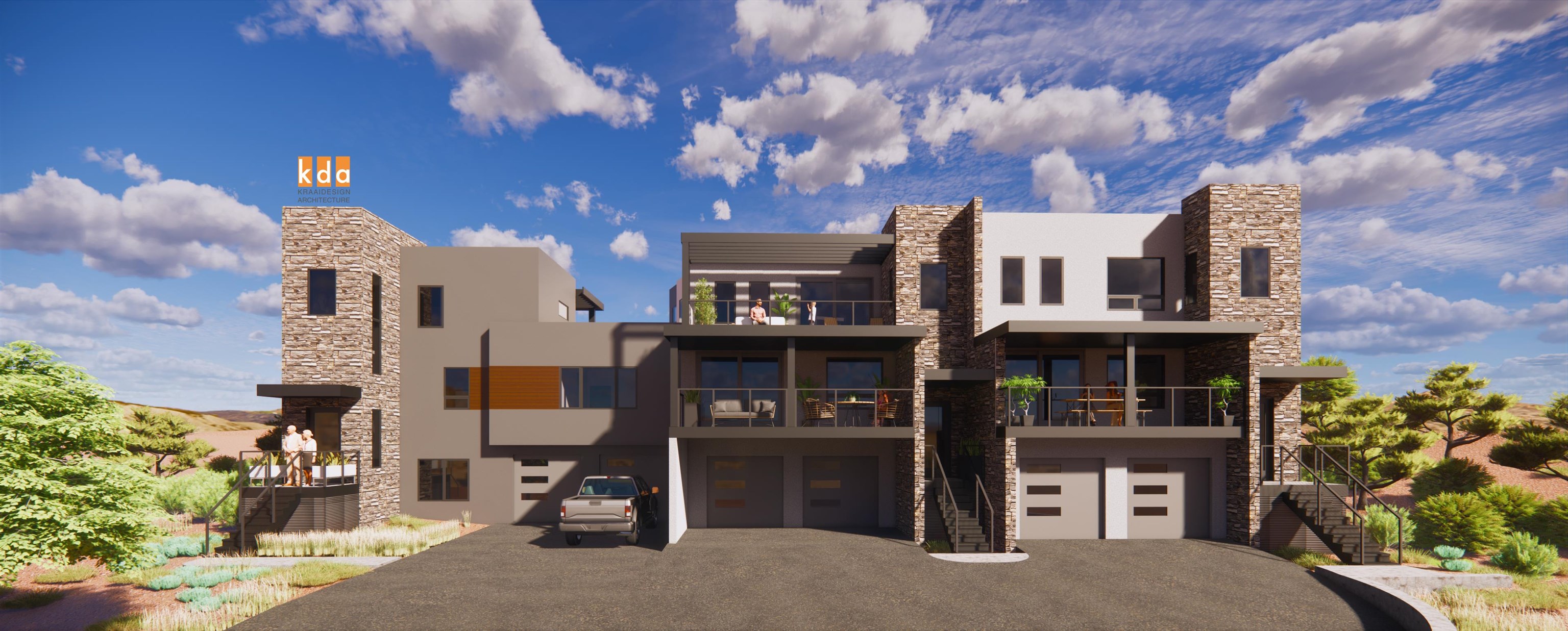 Welcome to the epitome of luxurious low-maintenance living in the vibrant Redlands area of Grand Junction, CO. Situated in the heart of this highly sought-after neighborhood in the new Casas de Luz development, discover these newly constructed townhomes that embody elegance and sophistication. Created with meticulous attention to detail by renowned builder John Bennett and Canyon Vista Homes, these modern desert homes offer a sustainable and upscale living experience designed with community in mind. Step into this spacious townhome boasting an impressive layout, featuring 4 bedrooms, 3 ½ baths, and ample room for all your needs. With two distinct living spaces, you'll have plenty of room to entertain guests or create cozy retreats for relaxation. Unwind on one of the two balconies, perfectly positioned to capture breathtaking views of the Colorado National Monument, the Grand Mesa, and the picturesque Redlands Mesa Golf Course. The attached 2-car garage is oversized, providing generous parking space and additional storage for all your outdoor gear and belongings. Upon entering the main living area, you'll be greeted by an open and luminous space with amazing natural light, courtesy of large windows that showcase the surrounding landscapes. The kitchen is a true culinary haven, featuring a beautiful design with ample storage and counter space. Stainless steel appliances add a touch of modern elegance and allows for effortless entertaining. Seamlessly transitioning to the main floor balcony, you can revel in the joys of indoor-outdoor living at its finest. Additionally, the main floor encompasses a large laundry room with abundant storage and two bedrooms, one of which has a private door leading to the 3/4 bath. An additional half bath is available for guests. The upper level has options to become either a dedicated primary suite, with exclusive access to the upper balcony and a luxurious 5-piece bath, or as a flex space, with an optional smaller bedroom and bath. Downstairs, you'll find an additional bedroom, a living area, and a full bathroom, providing further space and versatility. Located near Redlands trail systems and abundant recreational opportunities. There is still time to choose the finishes on these homes, so reach out for more information or schedule a showing today of a completed townhome today and immerse yourself in the finest living the Grand Valley has to offer. *Photos are renderings & subject to change.