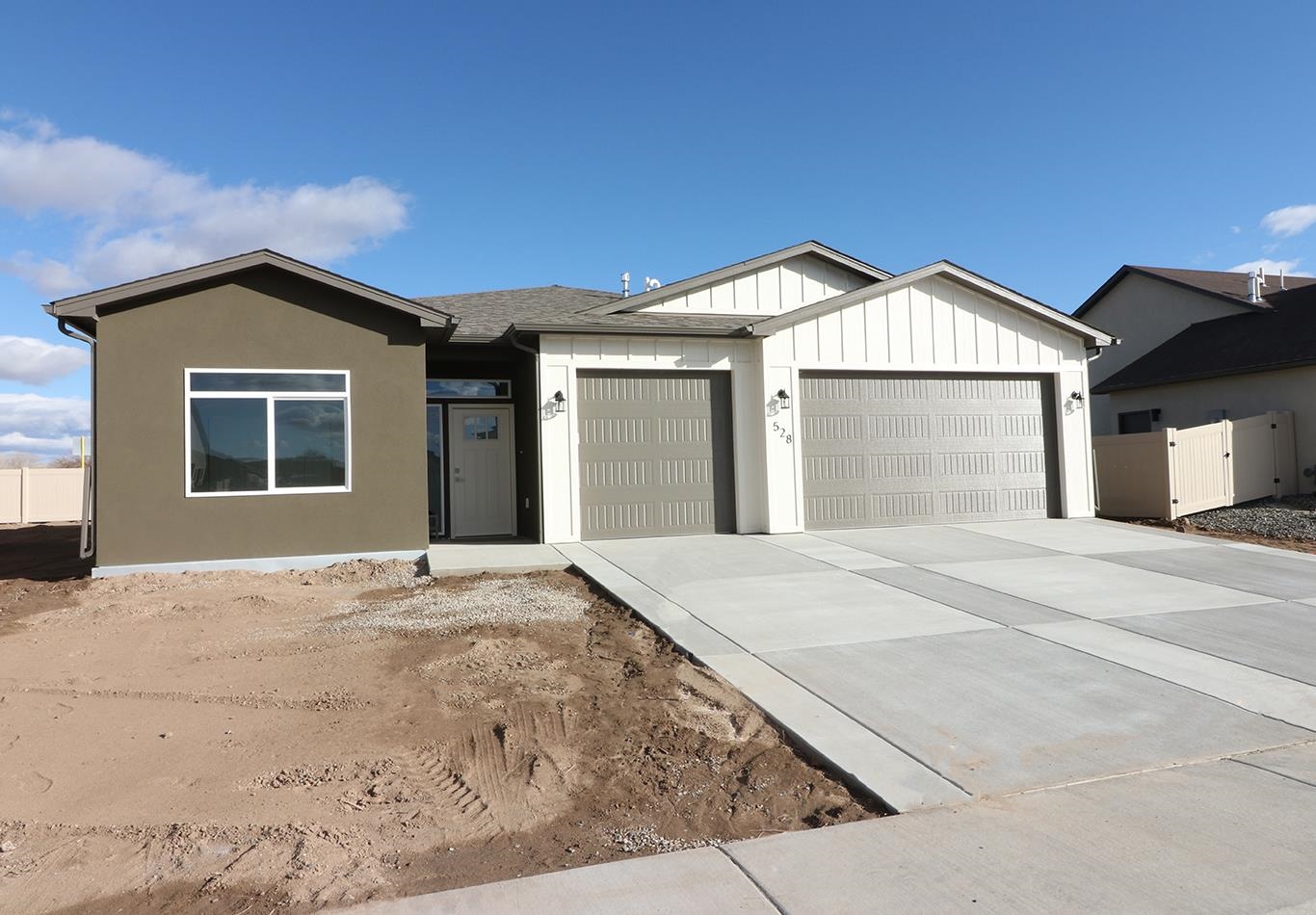 New Construction in Fruita that is located in a great neighborhood & is close to everything!! The light & bright open floor plan features 4 bed, 2 bath, 3 car garage. Master suite features a private bath w/ walk in shower, his/ her sinks & walk in closet. Granite counters, stainless steel appliances, oversized master closet & so much more. Walking distance to Fruita 8/9 & high school & easy access to downtown for farmers market & festivals! Come take a closer look! Est. completion mid November - There is also a $20,000 landscape allowance included in the price of this home.