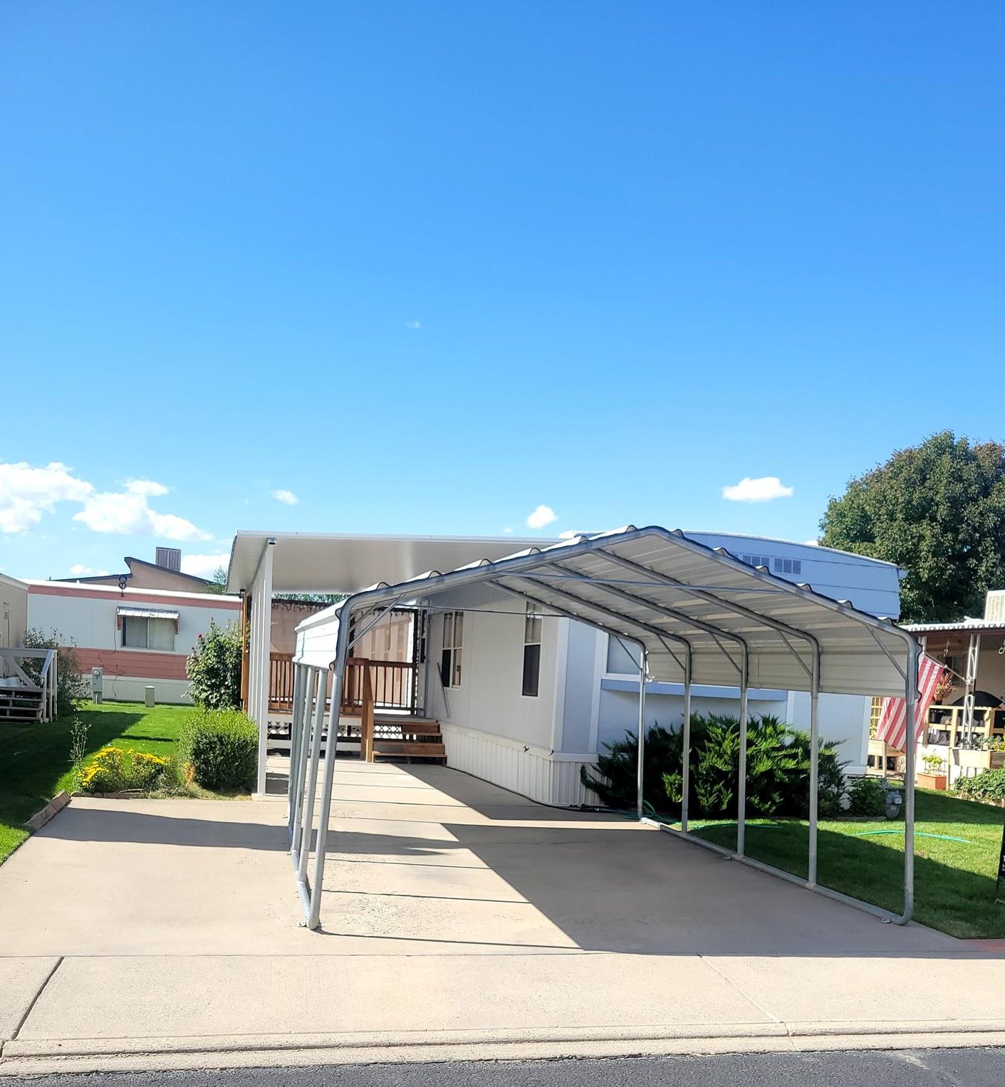 PRICE REDUCTION !!!! Rare Find, Here is a well maintained home in a 55+ Park. This home offers all Appliances, including a brand new Washer and Dryer, Carpet is only 4 years old, new tall toilets in both baths, Swamp cooler and Furnace has been updated, has new ceiling fans and that's just the inside. Walk out side on a beautiful covered patio  Home and Shed freshly painted  to relax and check out the views Mount Garfield and the Grand Mesa or take a short walk to down town Palisade and all the shops. Buyer to verify all information including measurements & square footage, all information subject to change or error. Potential buyers must apply for and receive approval from the parks management. $65 application fee is required.