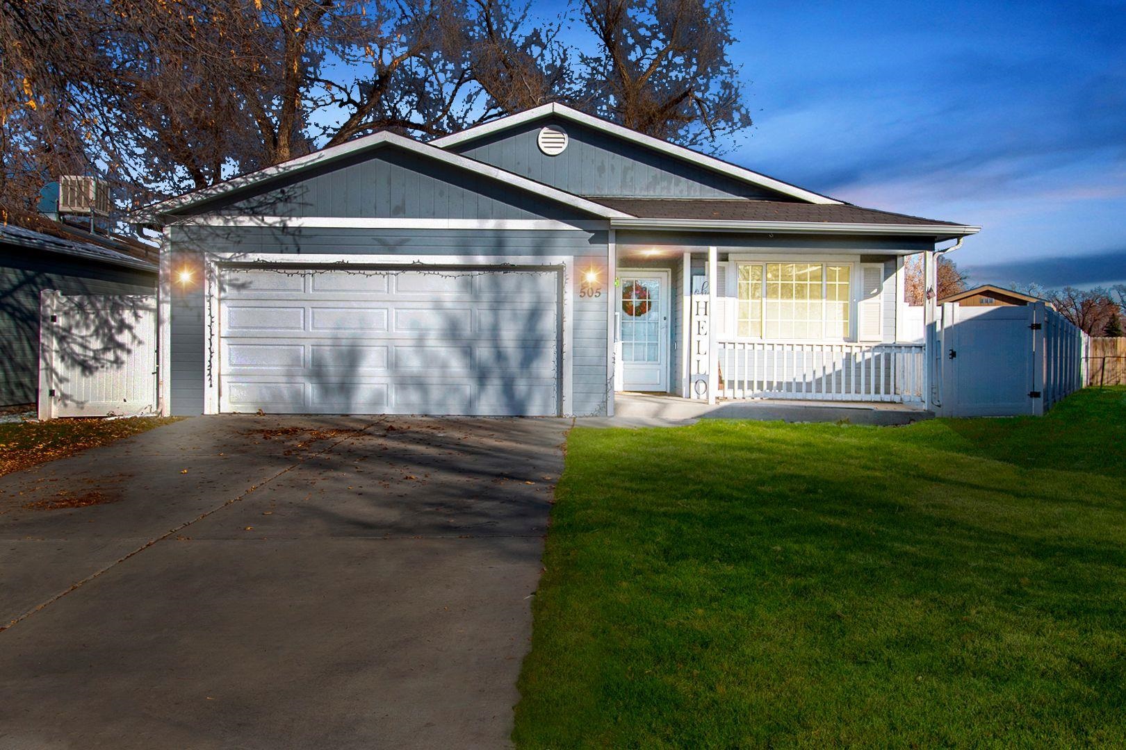 Welcome to this fabulous newly updated home, close to downtown Fruita! Generous sized pleasant living room, and dining room with hardwood floors throughout. Nicely appointed clean kitchen with updated appliances and well kept. Large primary bedroom with ensuite bathroom and walk in closet! Nice big fenced in yard, mature landscaping, and a finished shed with electricity! Plenty of neighborhood parking, and 2 car garage. Don't miss your opportunity to own this one!