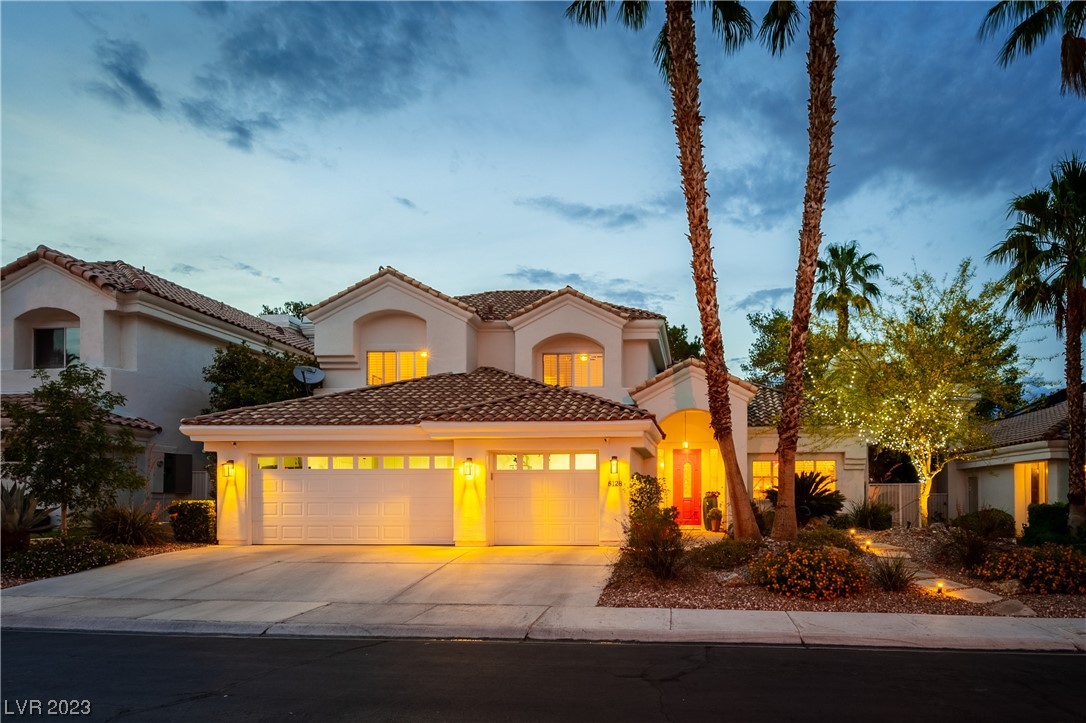 Nestled within Desert Shores, this stunning home has undergone a $200,000+ remodel just a handful of years ago, giving it a modern and luxurious feel.  The updates include tile, carpet, paint, contemporary light fixtures/hardware, countertops, cabinets, & more!  The wide open floor plan & vaulted ceilings enhance the sense of spaciousness & allows natural light to flood the interior.  The living/dining room features a warm fireplace, the kitchen boasts stainless appliances, an extended island w/quartz counters & bar seating, & flows into the family room, creating a cohesive space for entertaining & relaxation.  On the 1st level is the large primary br w/fireplace, a remodeled primary bath w/quartz counters, closet organizers, & radiant heat flooring, and a den w/1/2 bath, so this home lives like a 1-story! Upstairs are 2 secondary br's w/a full bath. The backyard features a beautiful pool w/spa (w/Pentair automation), & a covered sitting area w/commercial misters and fans!