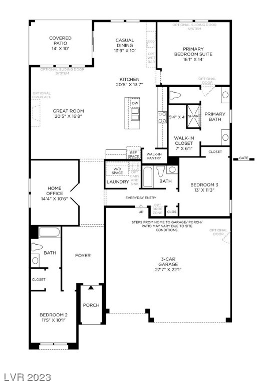 Floorplan, home office option