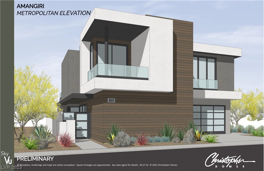 Rendering of Amangiri Two Story with upgraded Metropolitan elevation.
