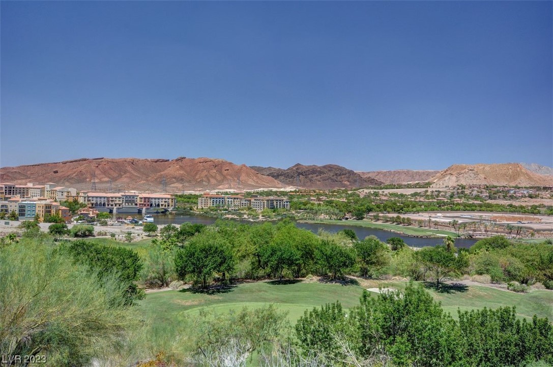 Lake Las Vegas Village and Lake as seen from the SouthShore Golf course.