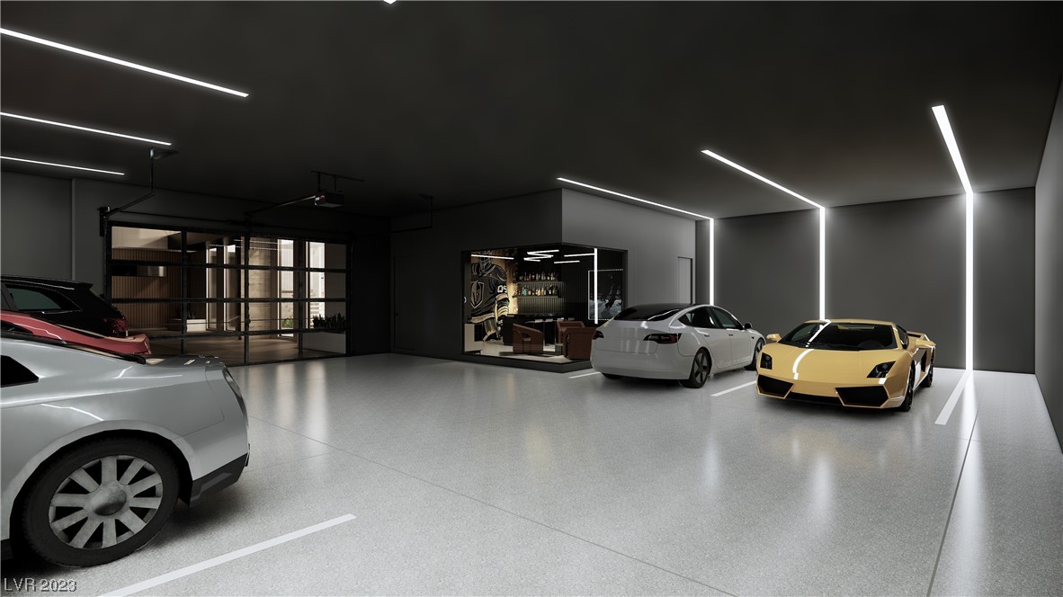 Showroom style garage with 6-10 parking spaces