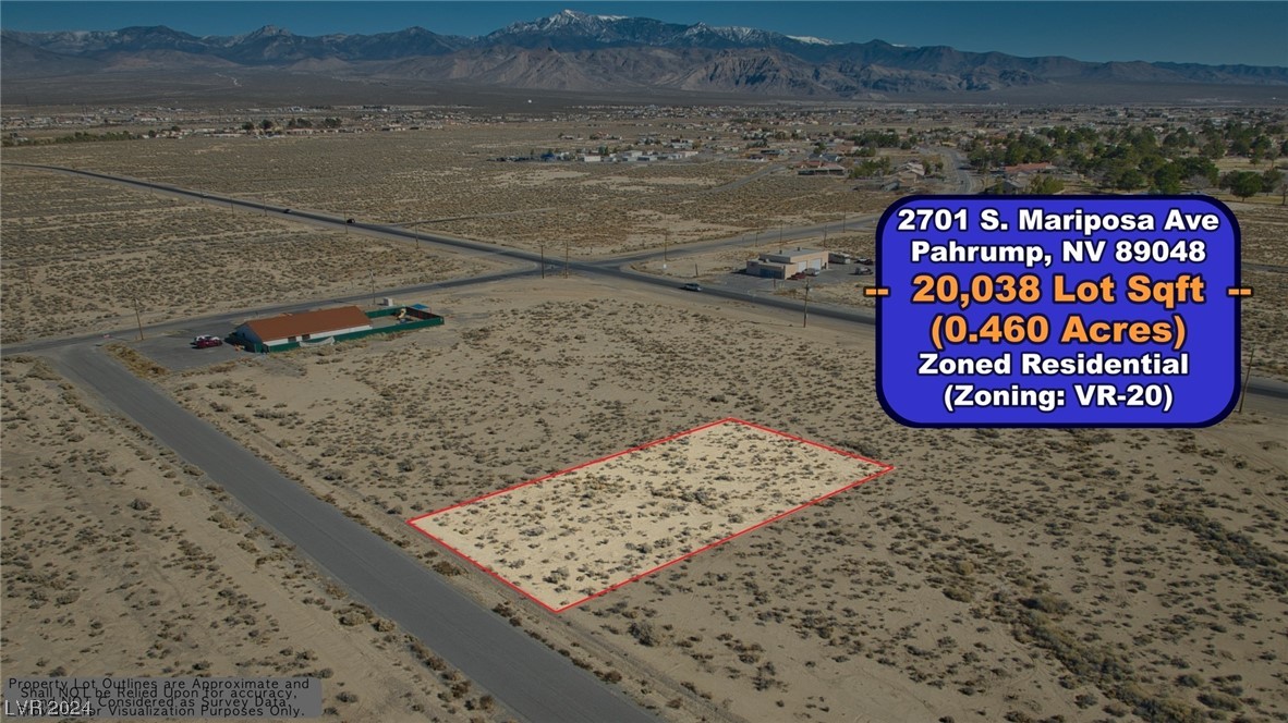 Land,For Sale,2701 South Mariposa Avenue, Pahrump, Nevada 89048,20,038 Sqft,Price $35,000