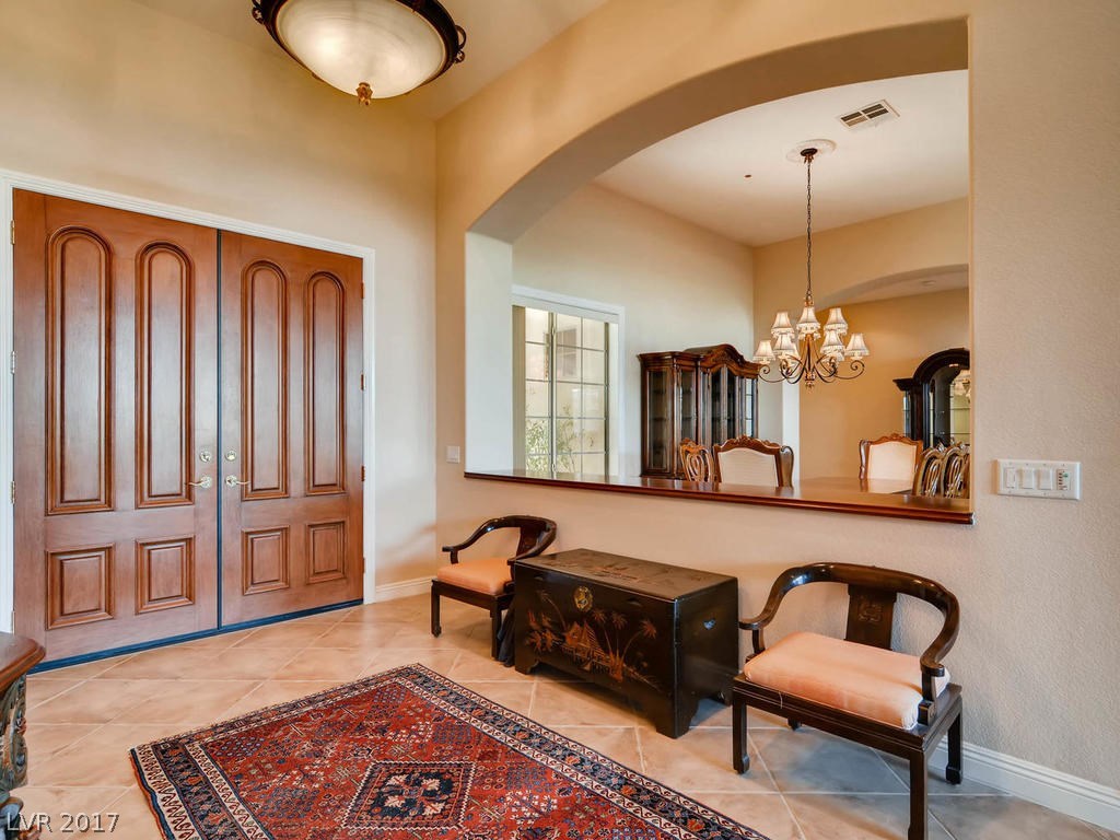 Spacious foyer entry overlooking the dining room.