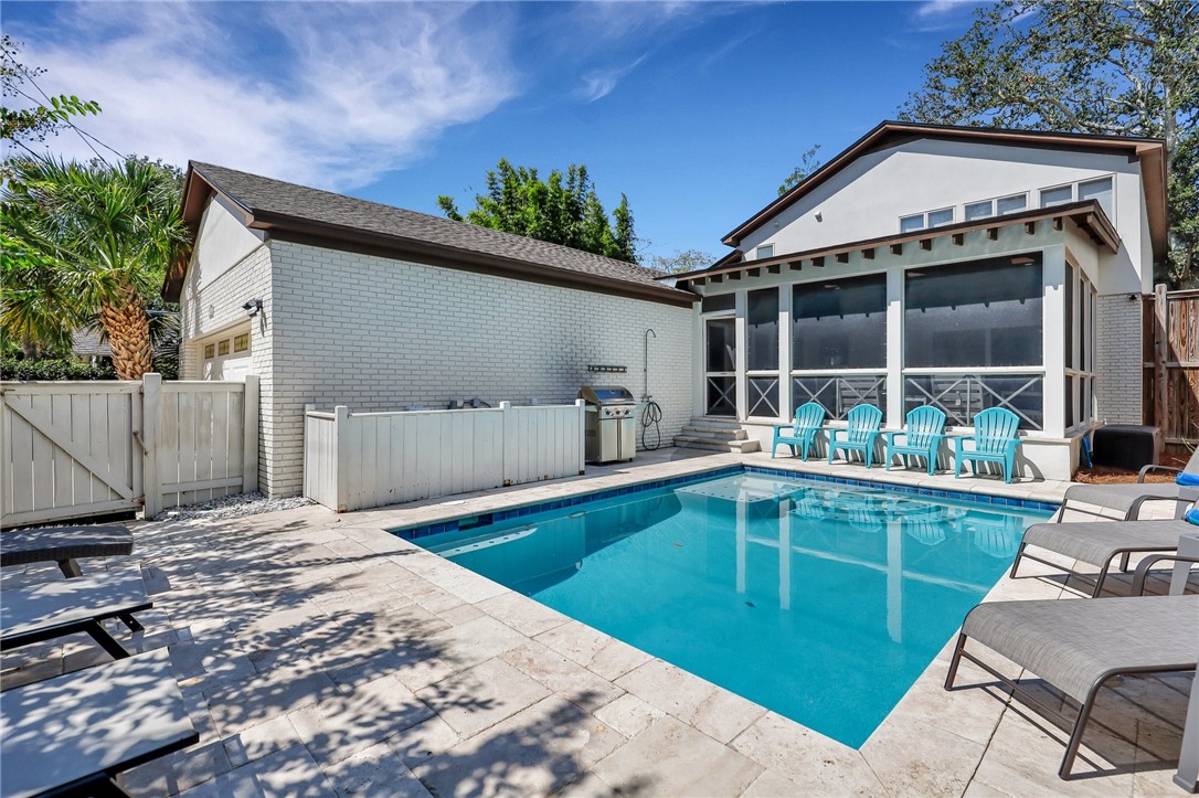 Wonderful East Beach home fully remodeled in 2017 and newly furnished in 2020. This fully furnished home offers a large open floor plan that creates space and flow, maximizing the living and entertainment areas. Updates include a Chef’s kitchen with a Wolf gas range, vaulted ceilings, and hardwood floors, a heated pool, a gated courtyard, a gas fire pit, a large main floor Master suite, Trane HVAC units, a tankless water heater, and custom hand built furniture throughout. The upstairs features four bedrooms, two of which are private suites. Great low-maintenance lawn with established landscaping, and irrigation well. 2 car oversized garage, driveway, and aggregate parking pad can accommodate 8 cars. This beautiful East Beach home has been a popular vacation rental since 2020 and offers easy access to the pristine beaches of the East Beach neighborhood!