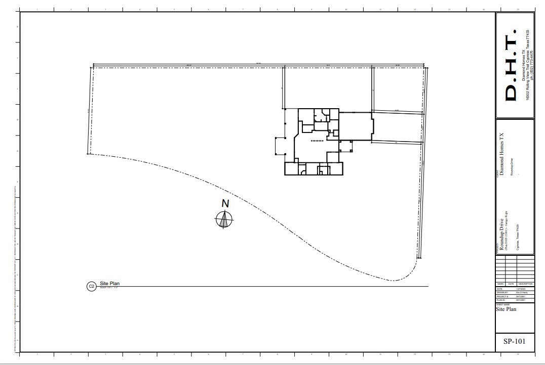 Proposed layout on property.  1.201 acres.
