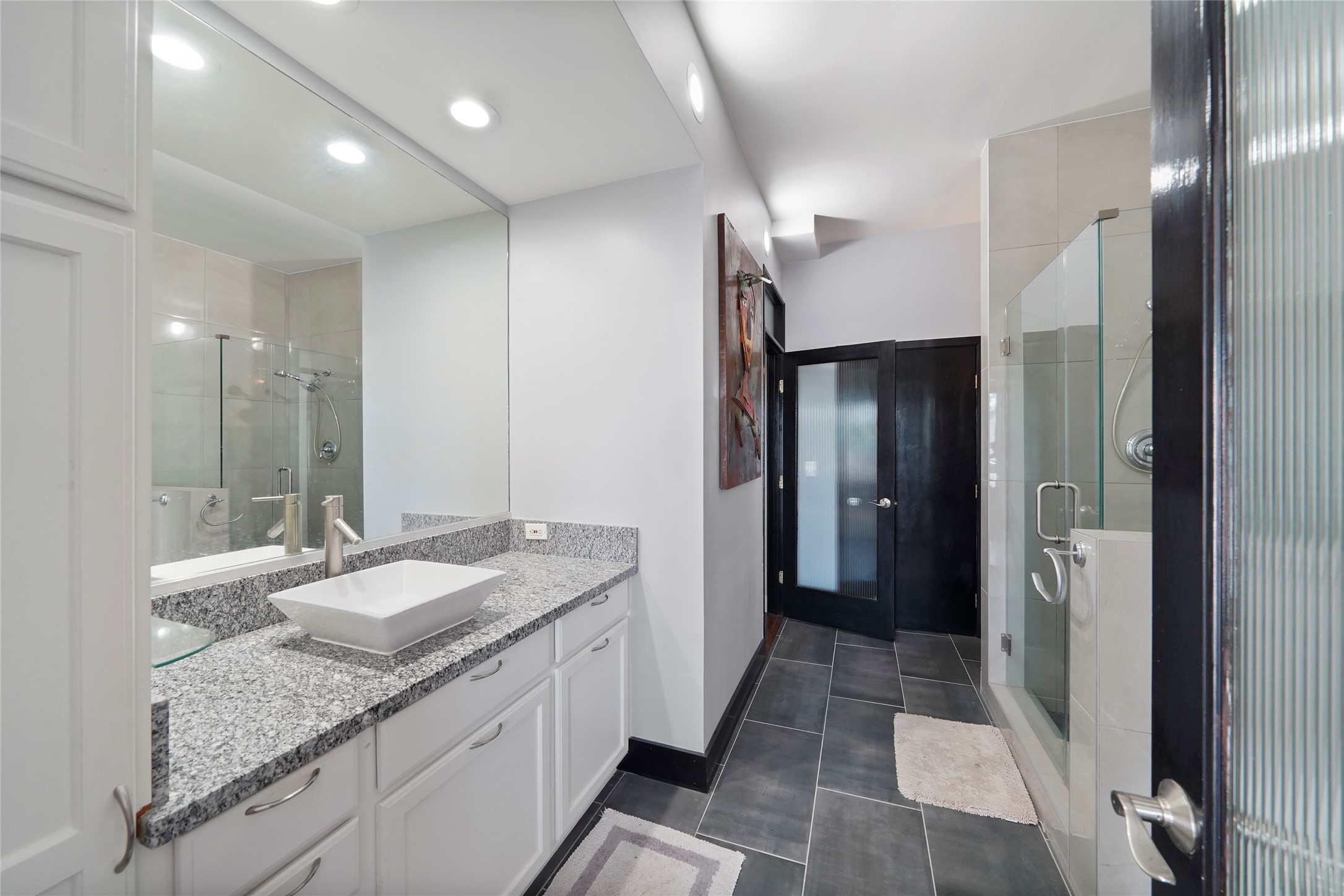 The primary bathroom was completely remodeled approximately 2 years ago.