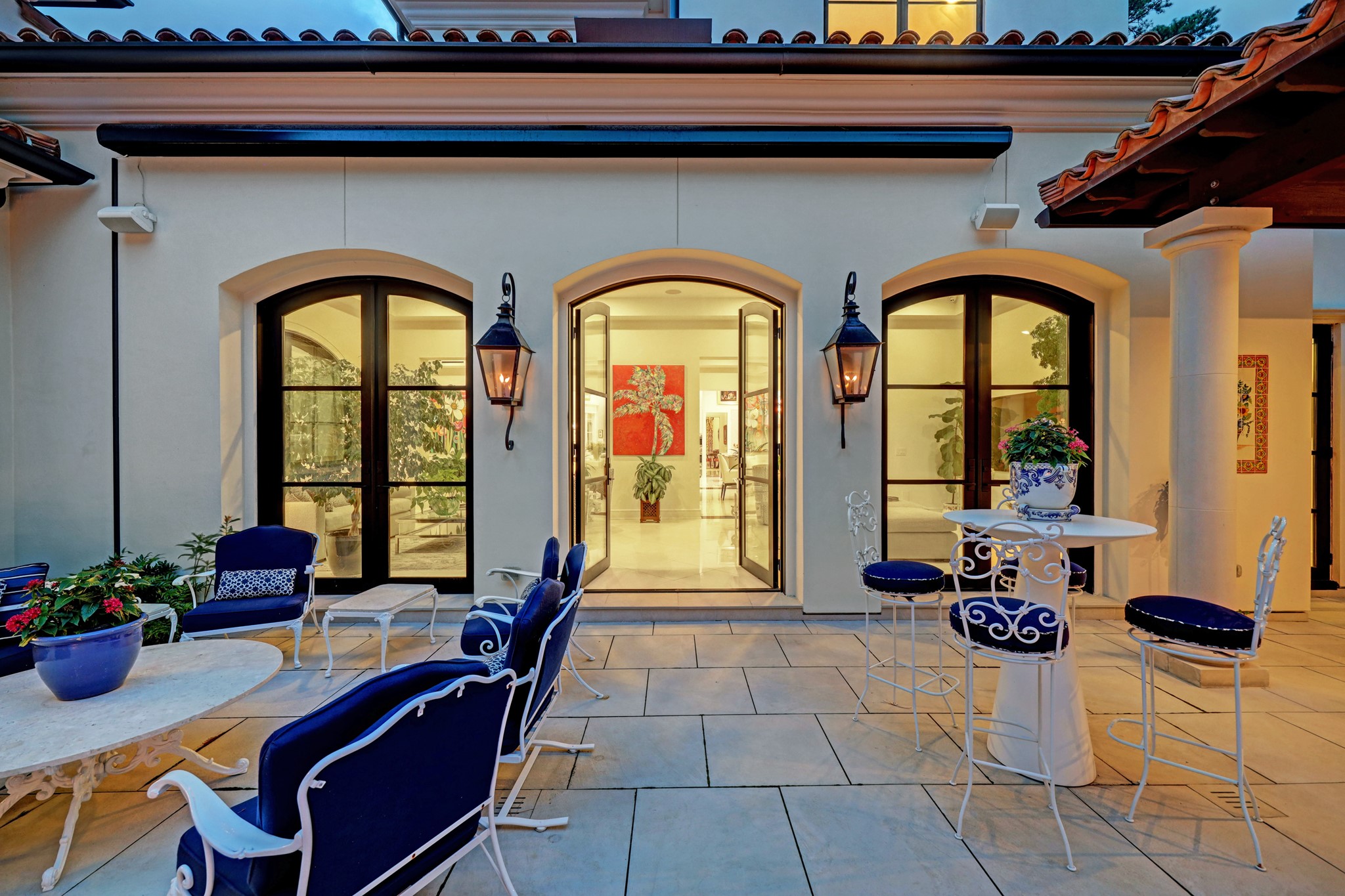 [Patio and Family Room]
French doors open to the family room.