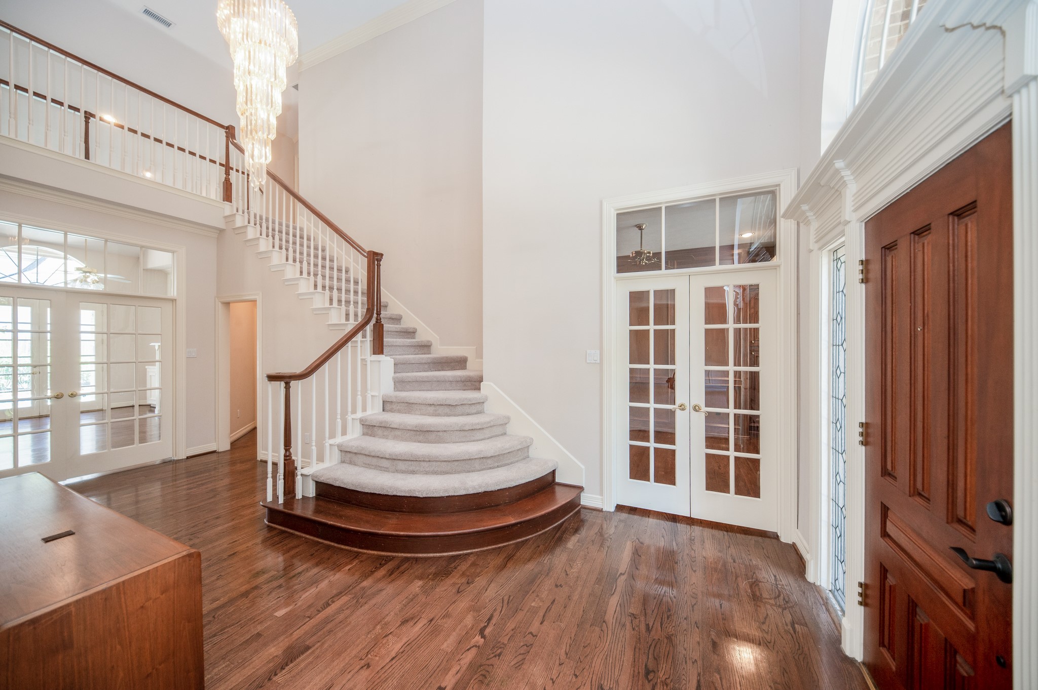 Upon entering the home you will be greeted by this grand staircase.