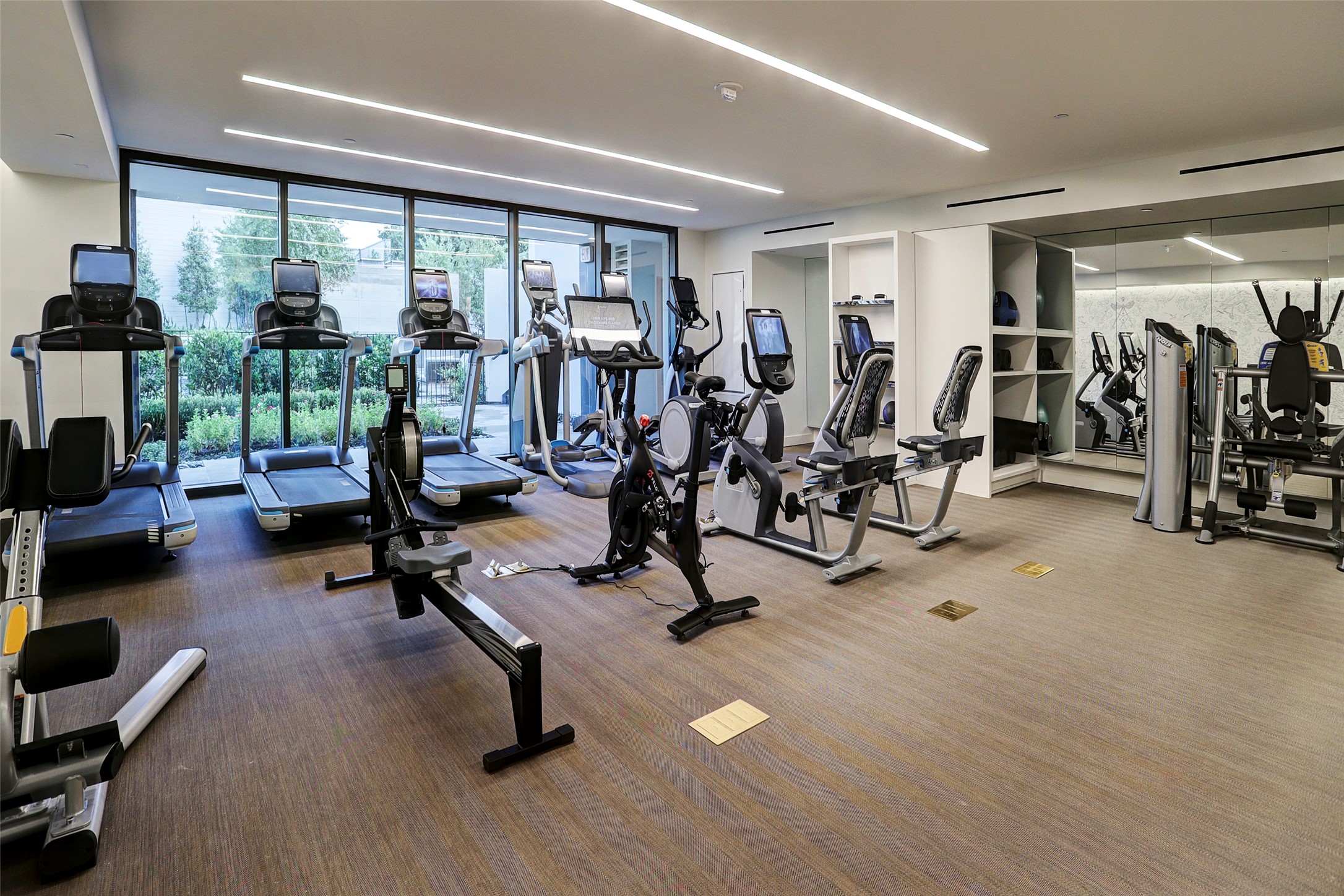 This gym has everything you need with lots of natural light. There is an additional private room to do yoga or Pilates.