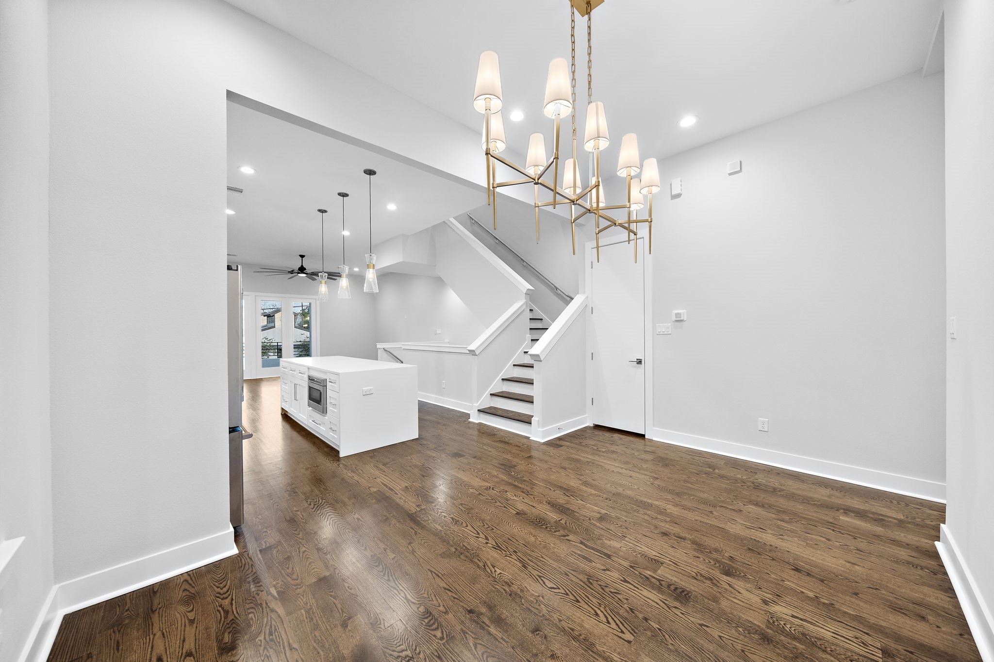 A separate dining room? Unheard of in todays open floorplans. The light fixture adds elegance to the room.