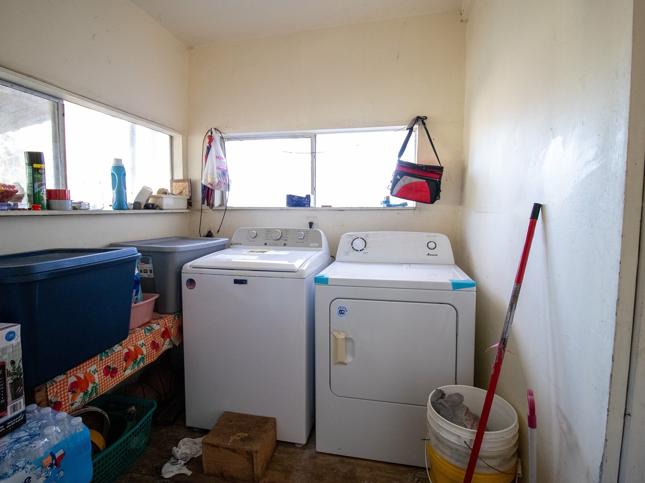 Laundry room located towards the back of the house.