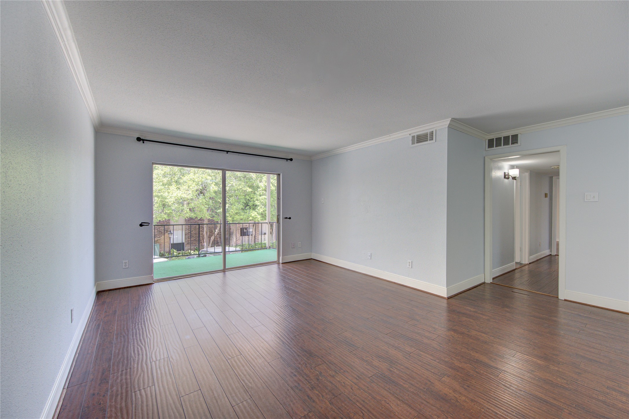 Walk down the hall to reach both bedrooms, laundry and bathrooms!