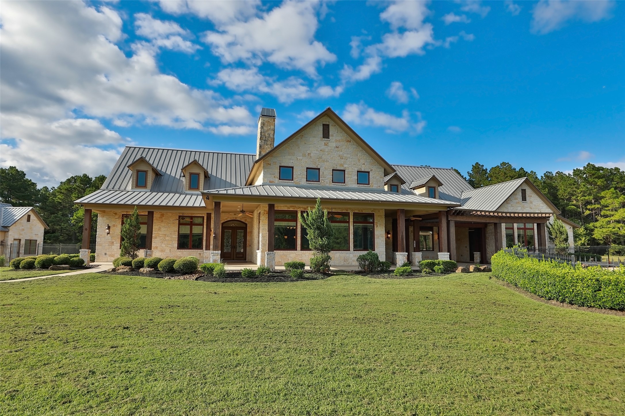 This gorgeous house is complete with tons of covered porches.