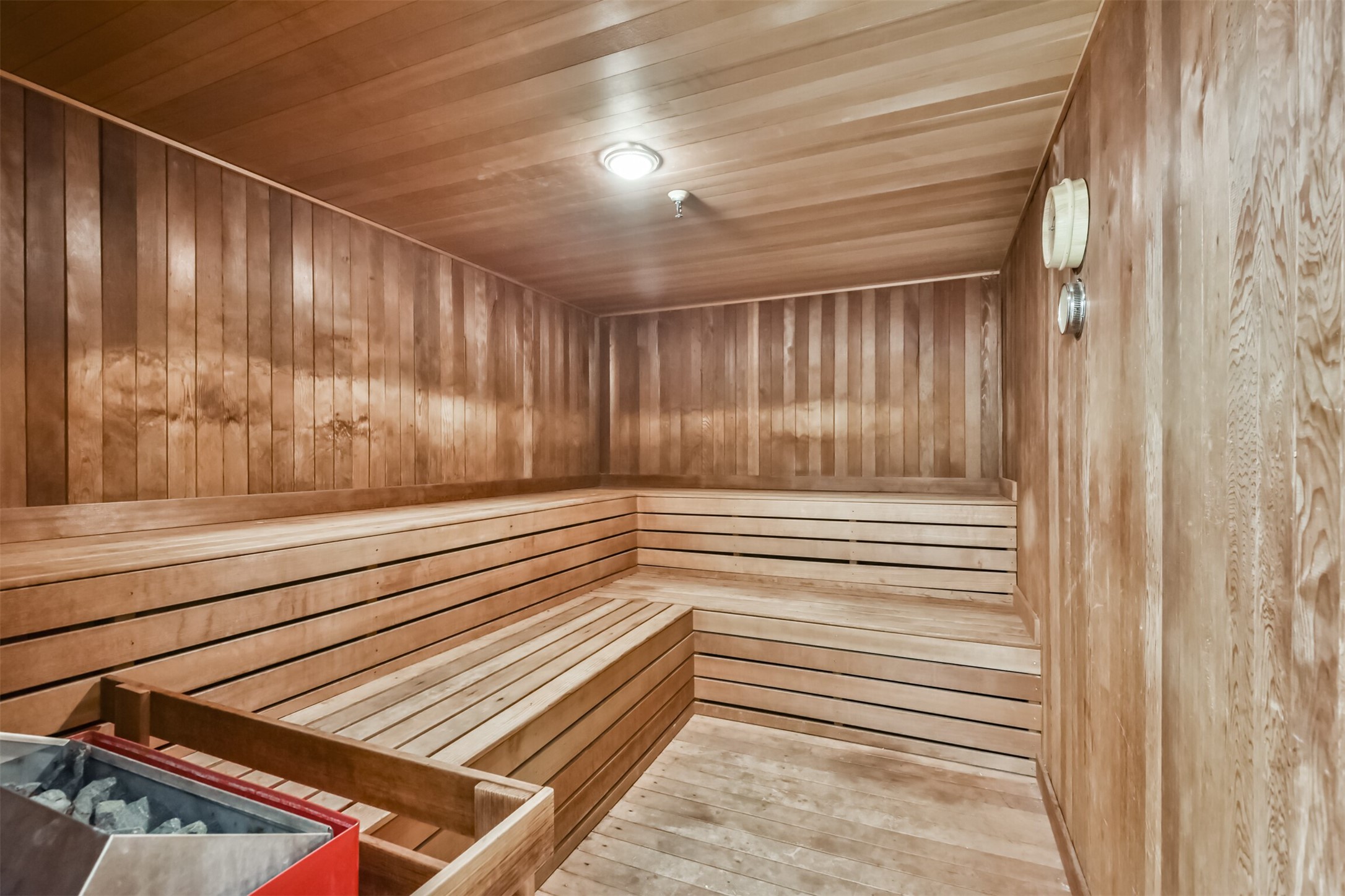 Enjoy a dry sauna adjacent to the fitness center.
