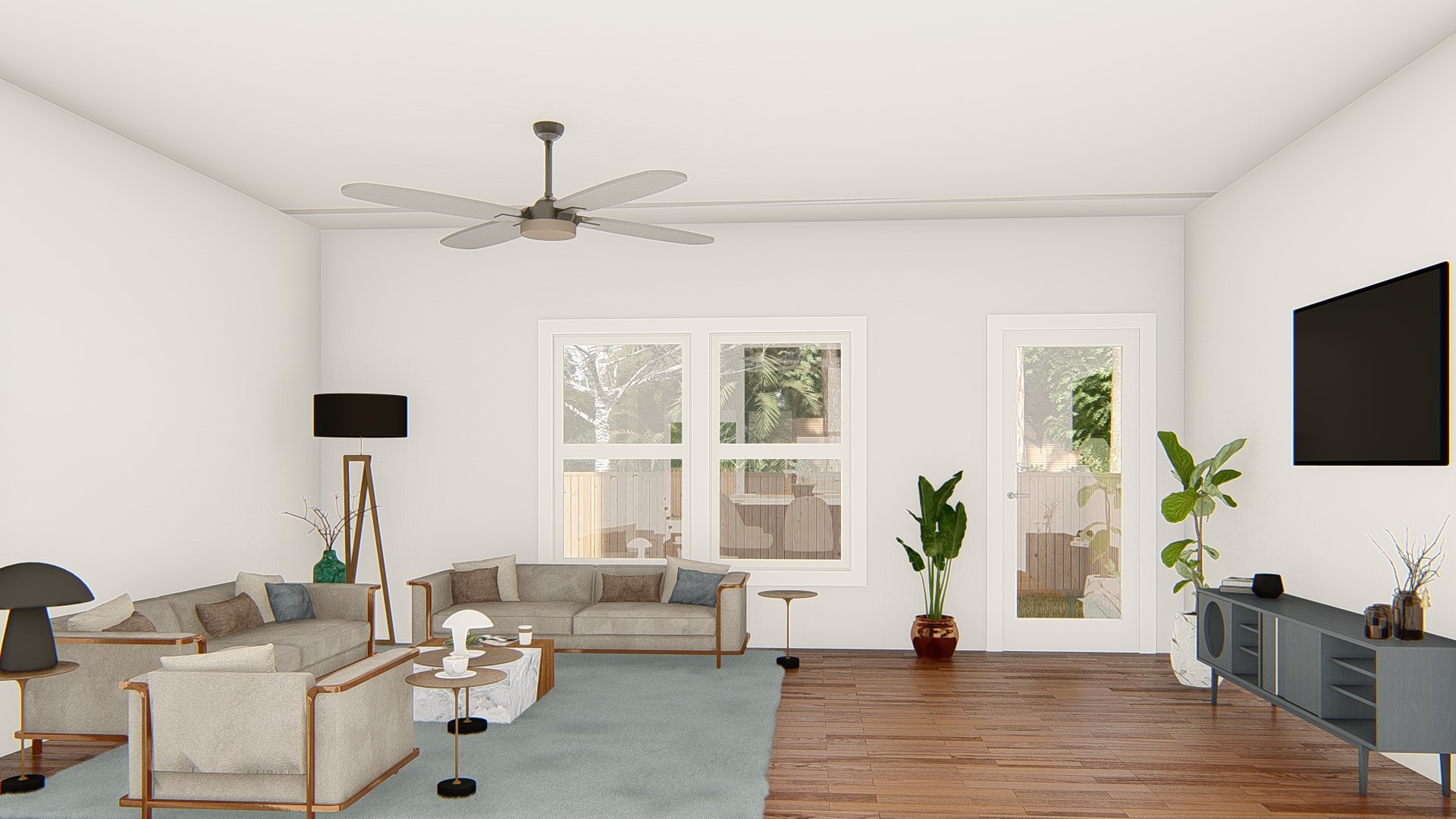 LIVING ROOM.  This image is a close rendering of the final product