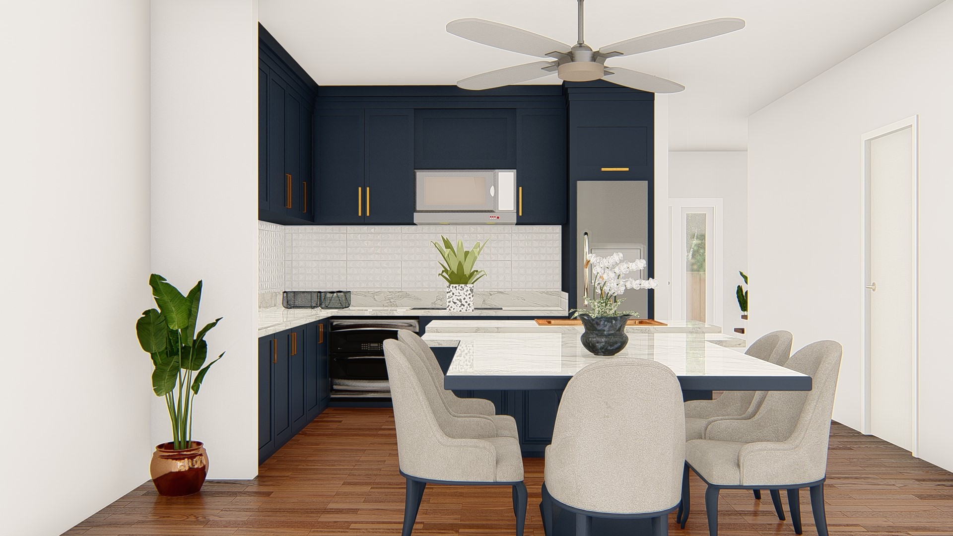 KITCHEN_DINING COMBO.  This image is a close rendering of the final product