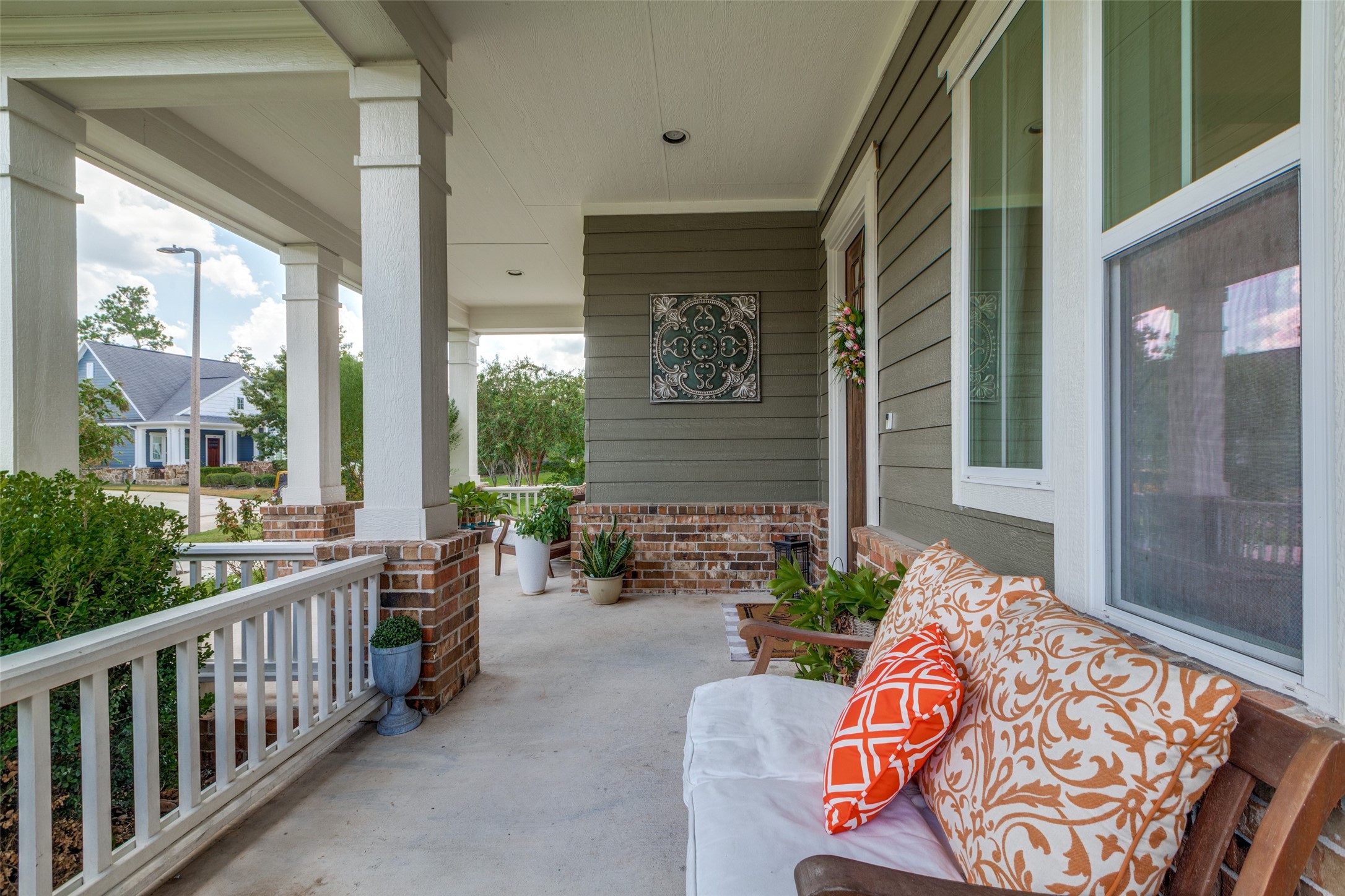 Enjoy a morning cup of coffee on this inviting porch.