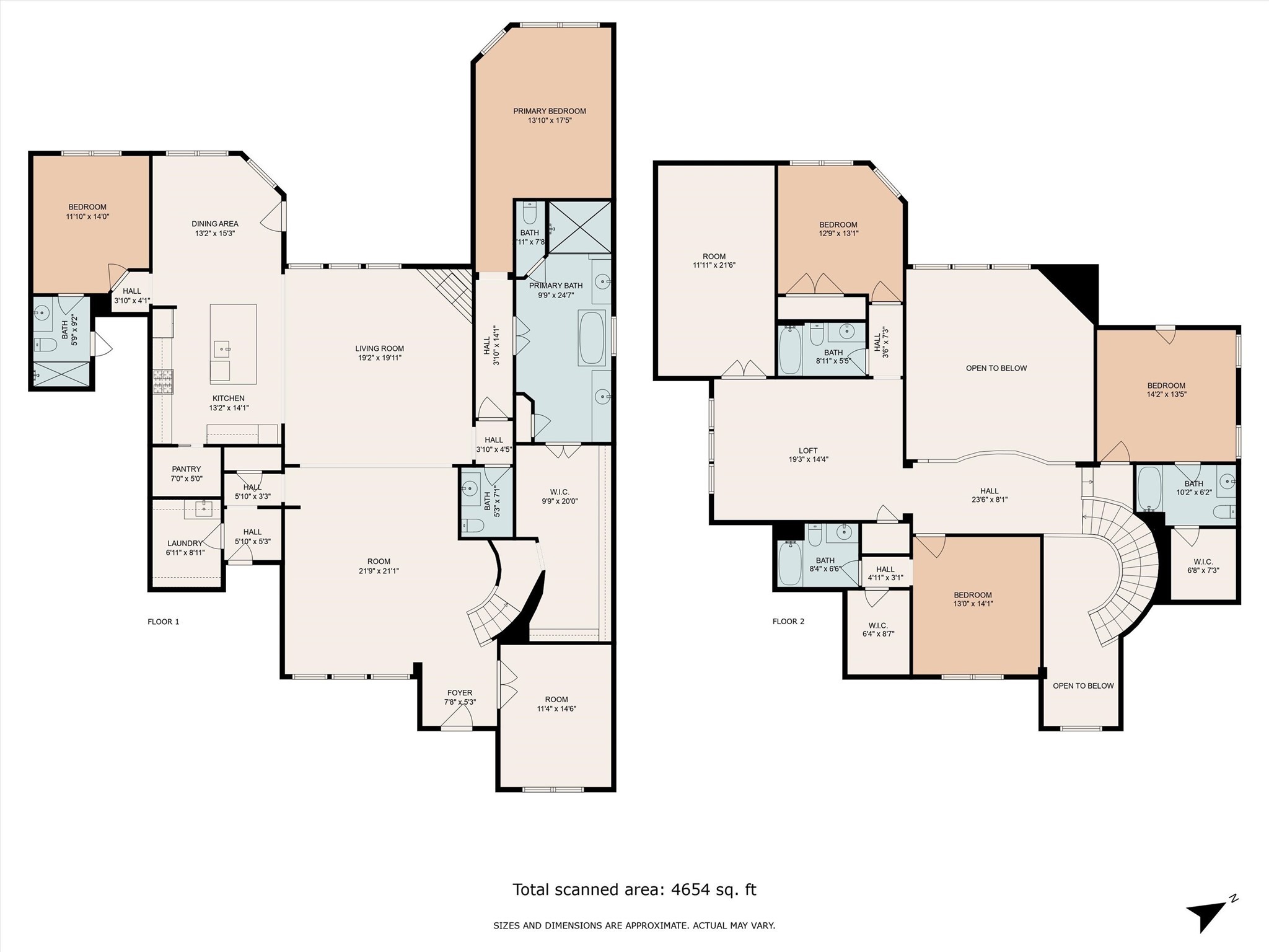 The floor plan, highlighting the spacious and functional layout of the home.
