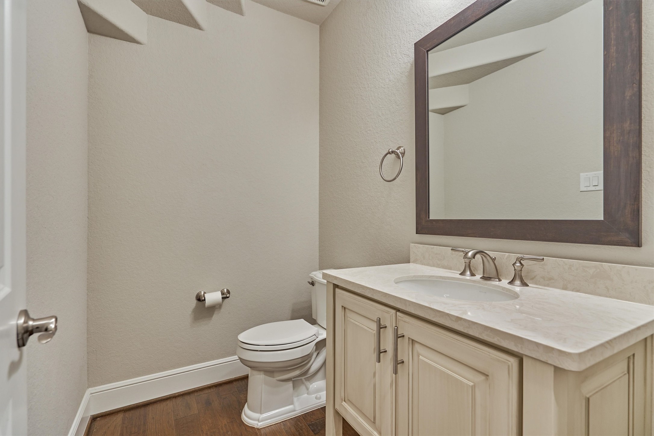 The powder room is ideal for any guests not spending the night.
