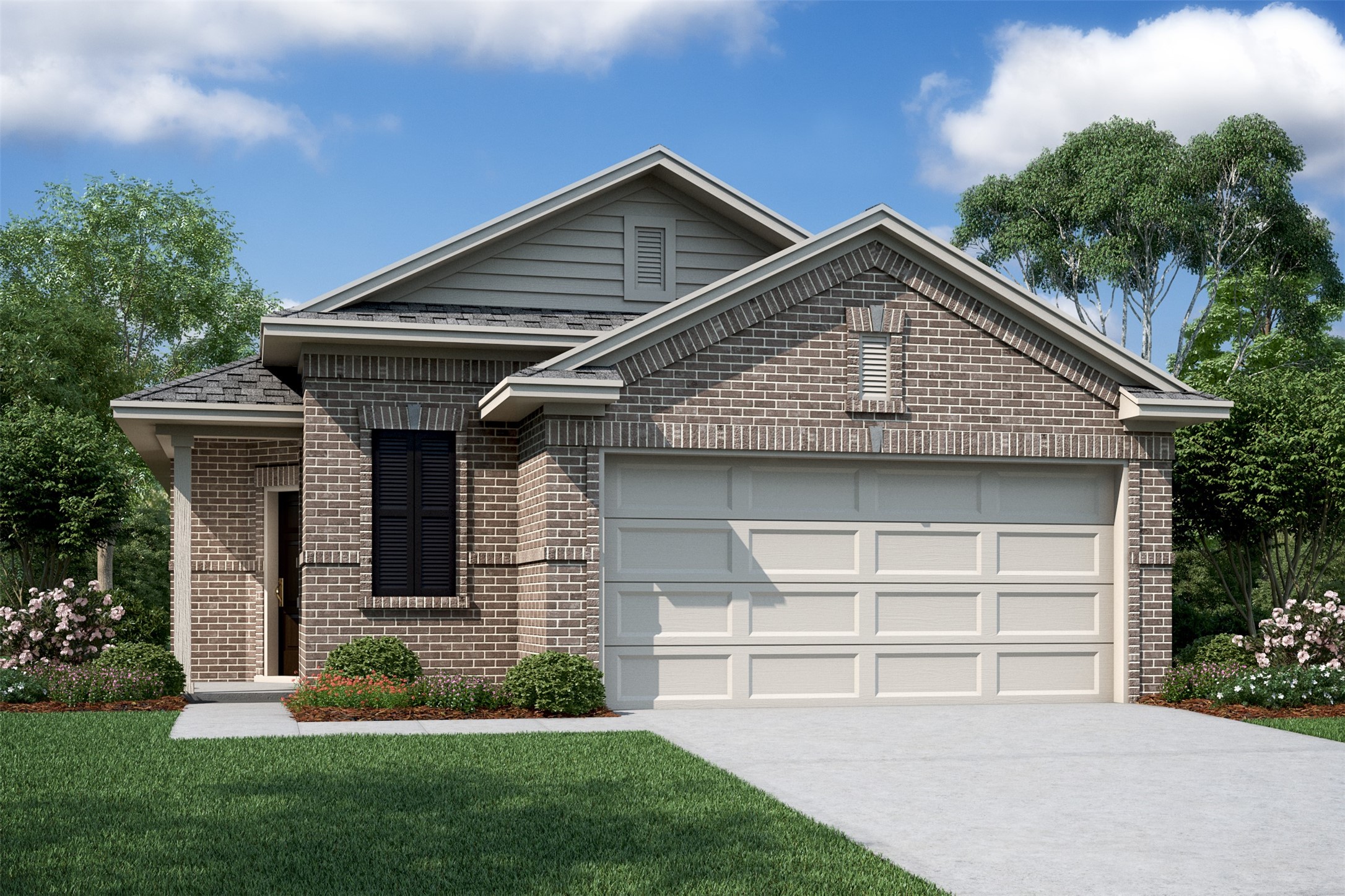 Stunning George home design by K. Hovnanian® Homes with elevation B in beautiful Willowpoint. (*Artist rendering used for illustration purposes only.)