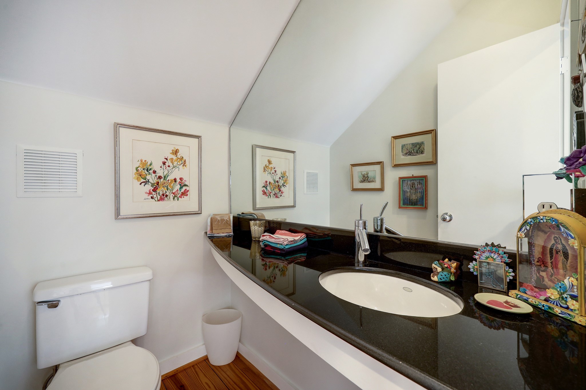 This second floor powder room is convenient for both you and your guests.