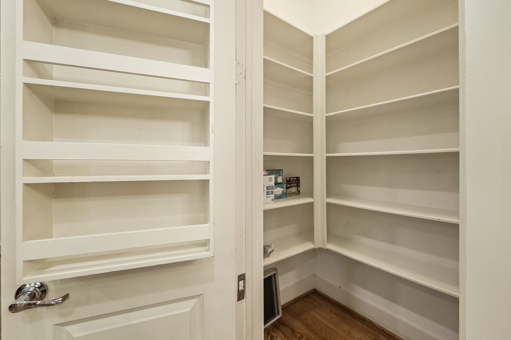Large pantry with spice rack