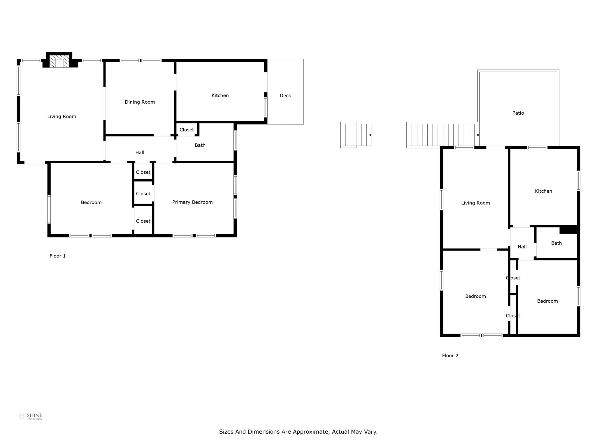Floor plan of the entire property.