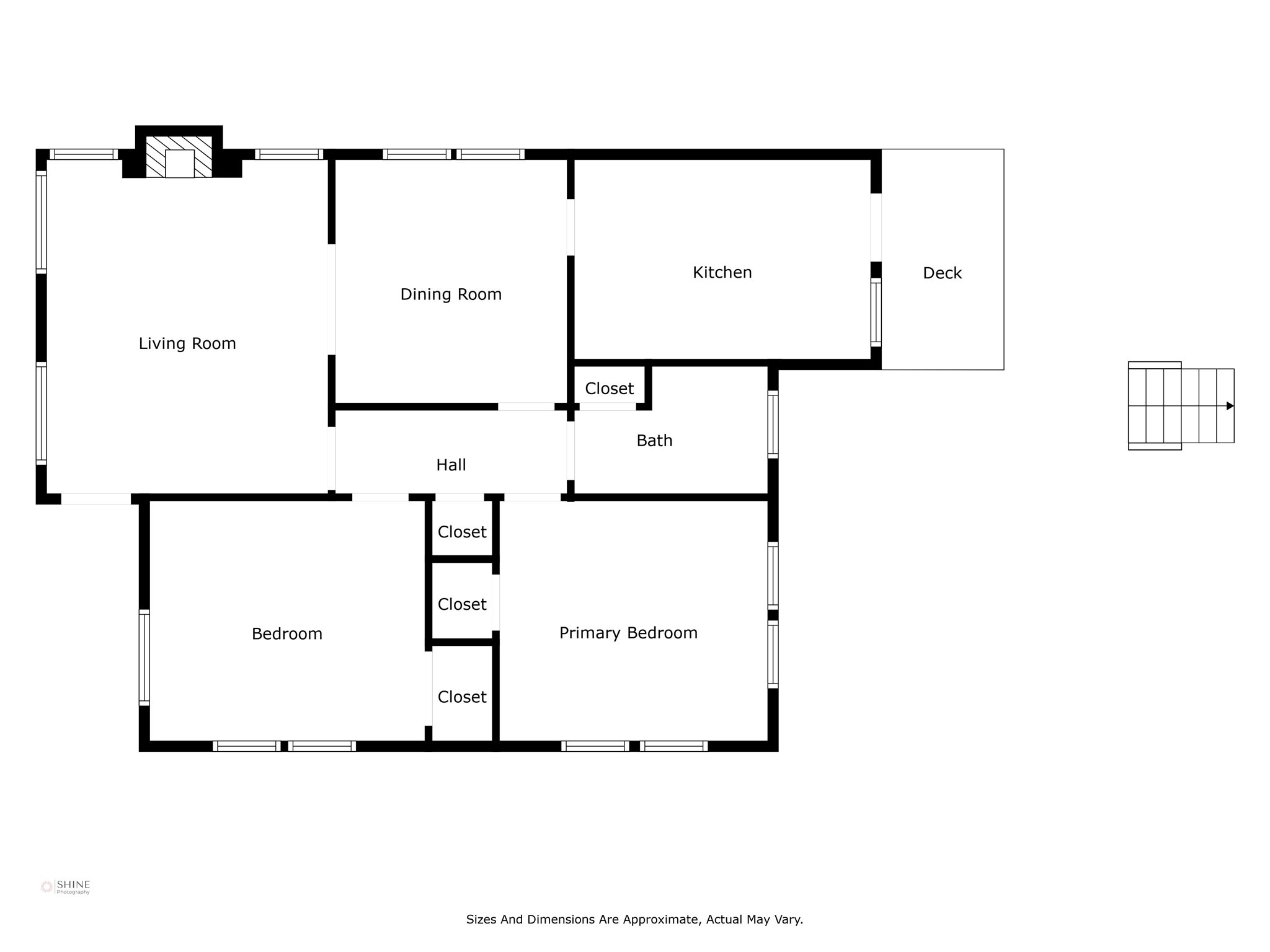 Floor plan of main home.