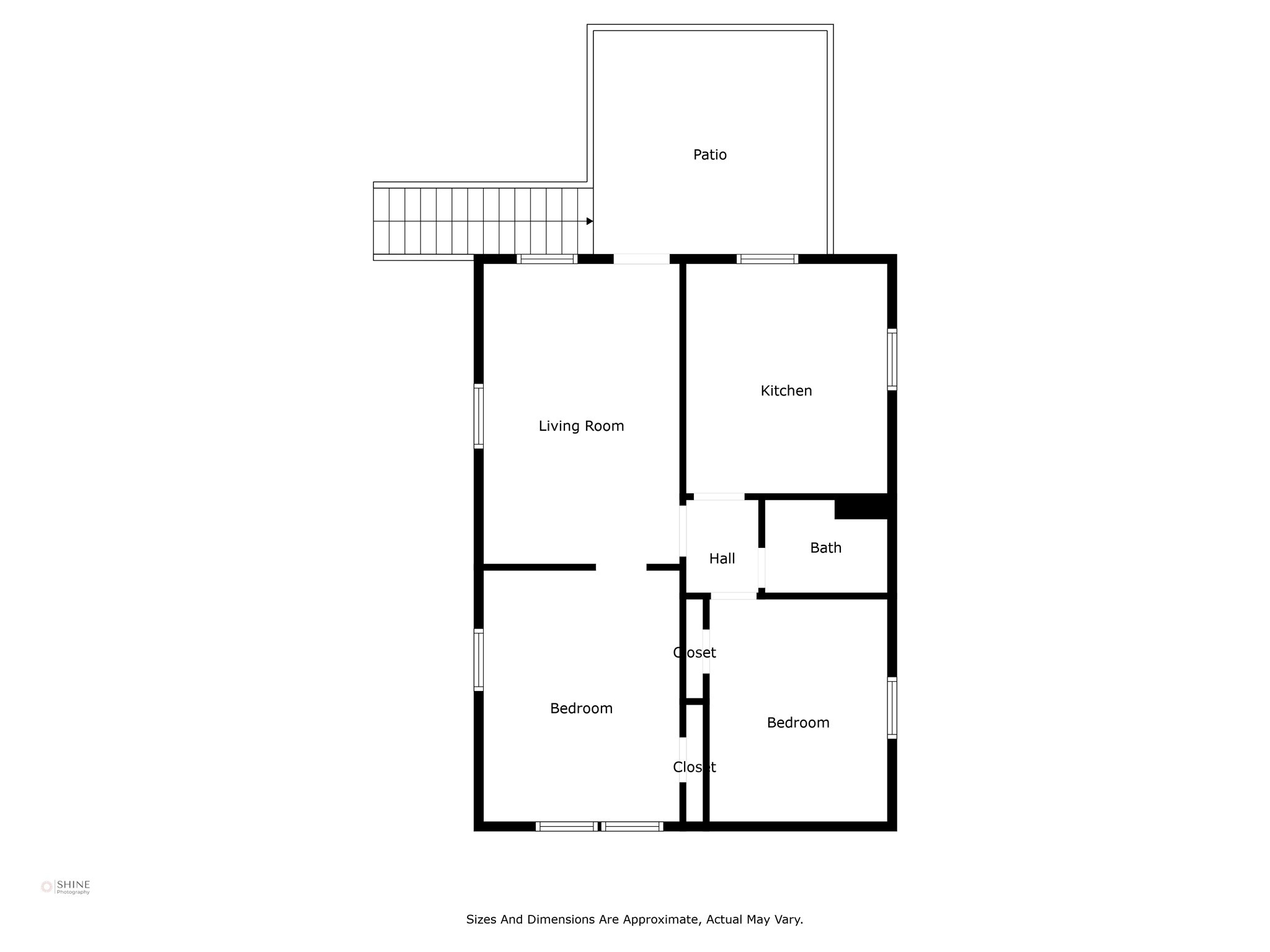 Floor plan of garage apartment.